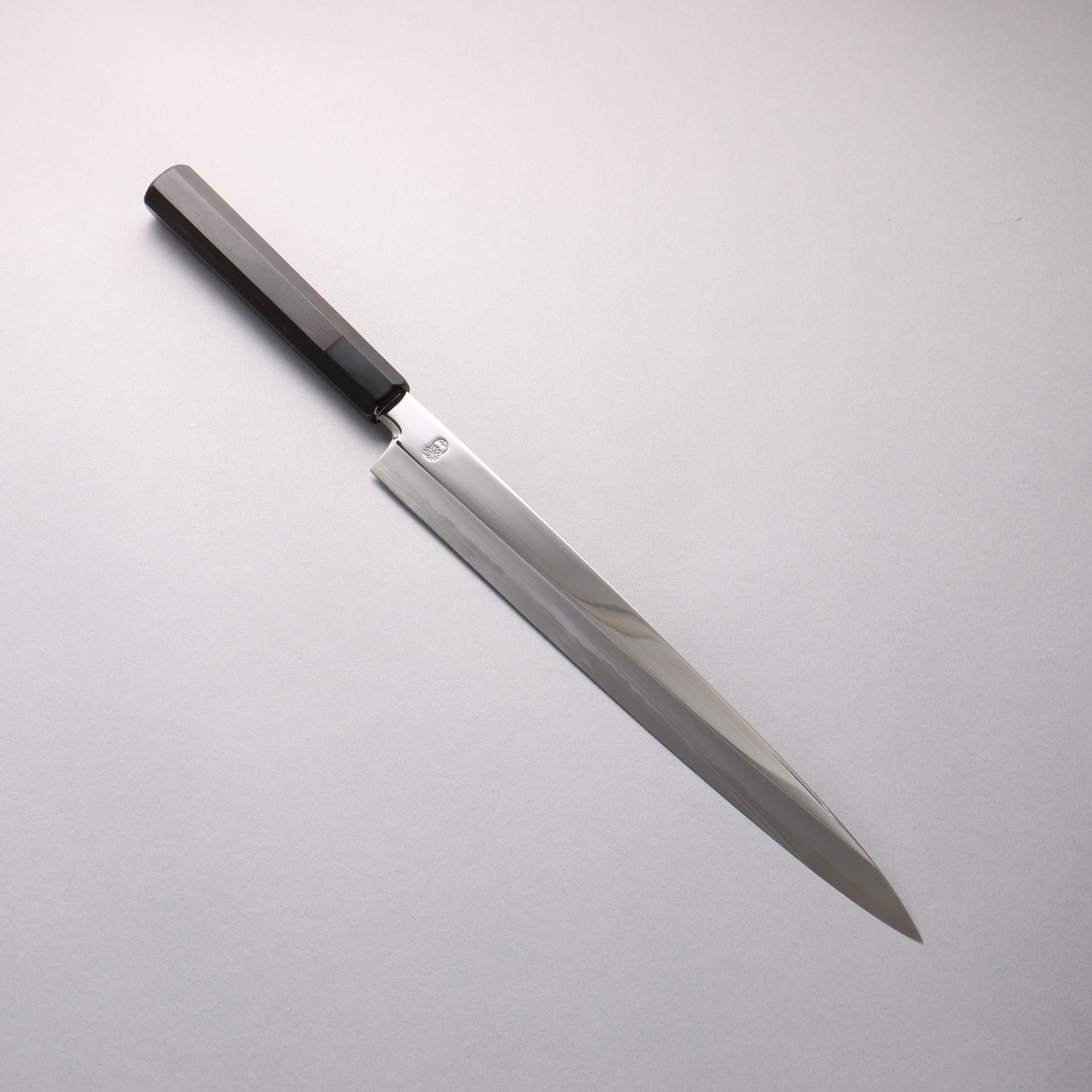 重陽 青鋼一號 鏡面處理 柳刃 300mm 黑檀 (口輪：黑水牛角) 握把 - 清助刃物