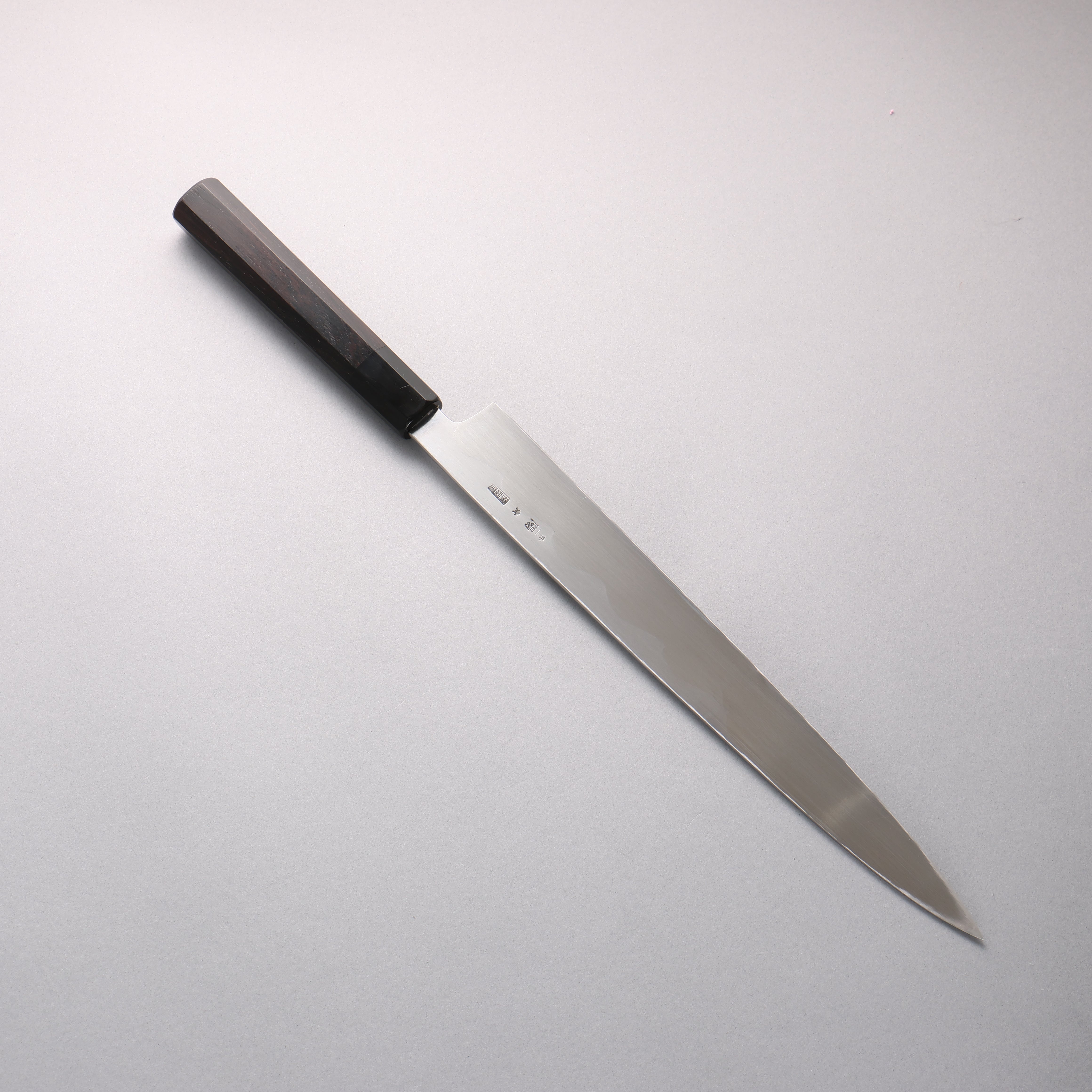 重陽 青鋼一號 鏡面處理 柳刃 300mm 黑檀 (口輪：黑水牛角) 握把 - 清助刃物