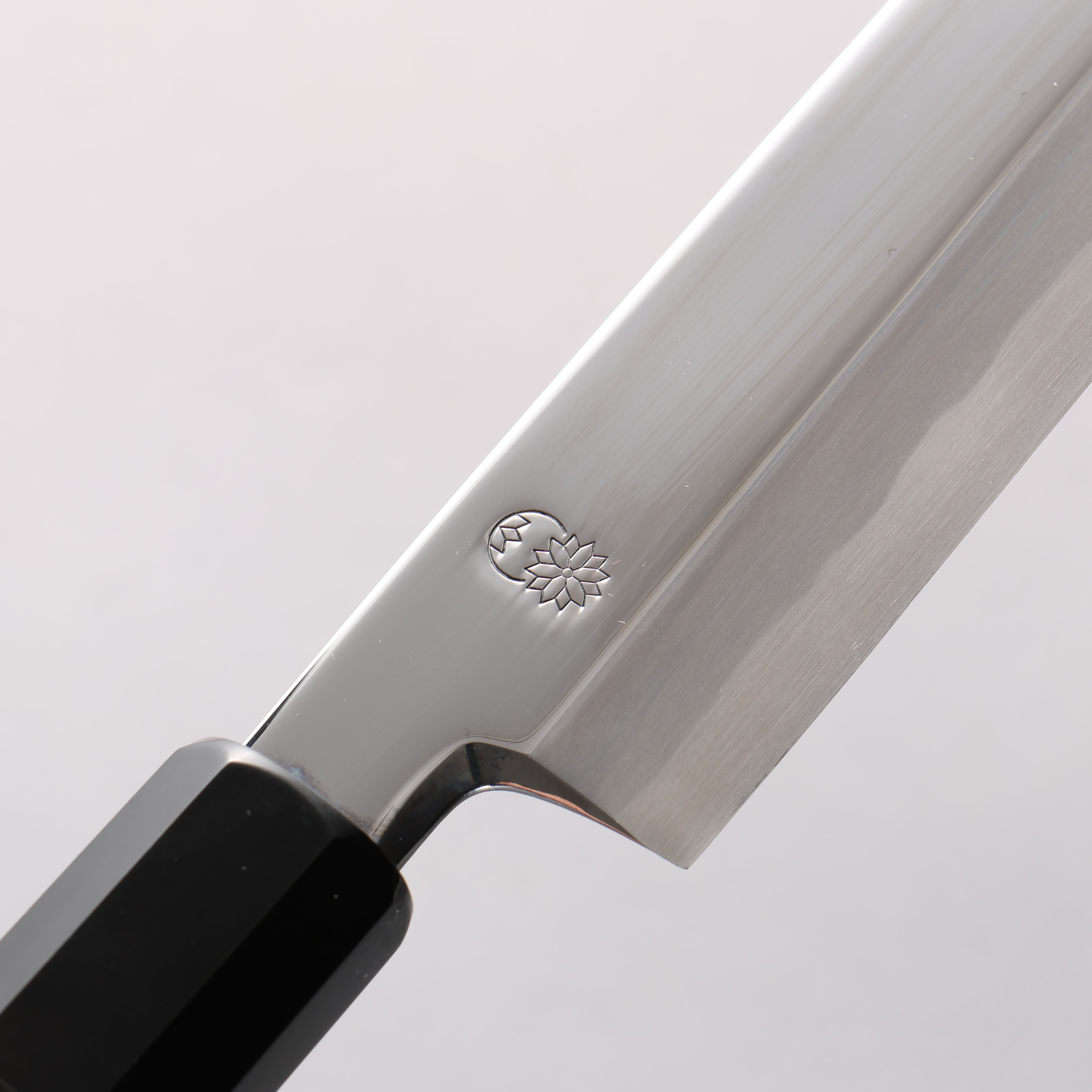 重陽 青鋼一號 鏡面處理 柳刃 300mm 黑檀 (口輪：黑水牛角) 握把 - 清助刃物