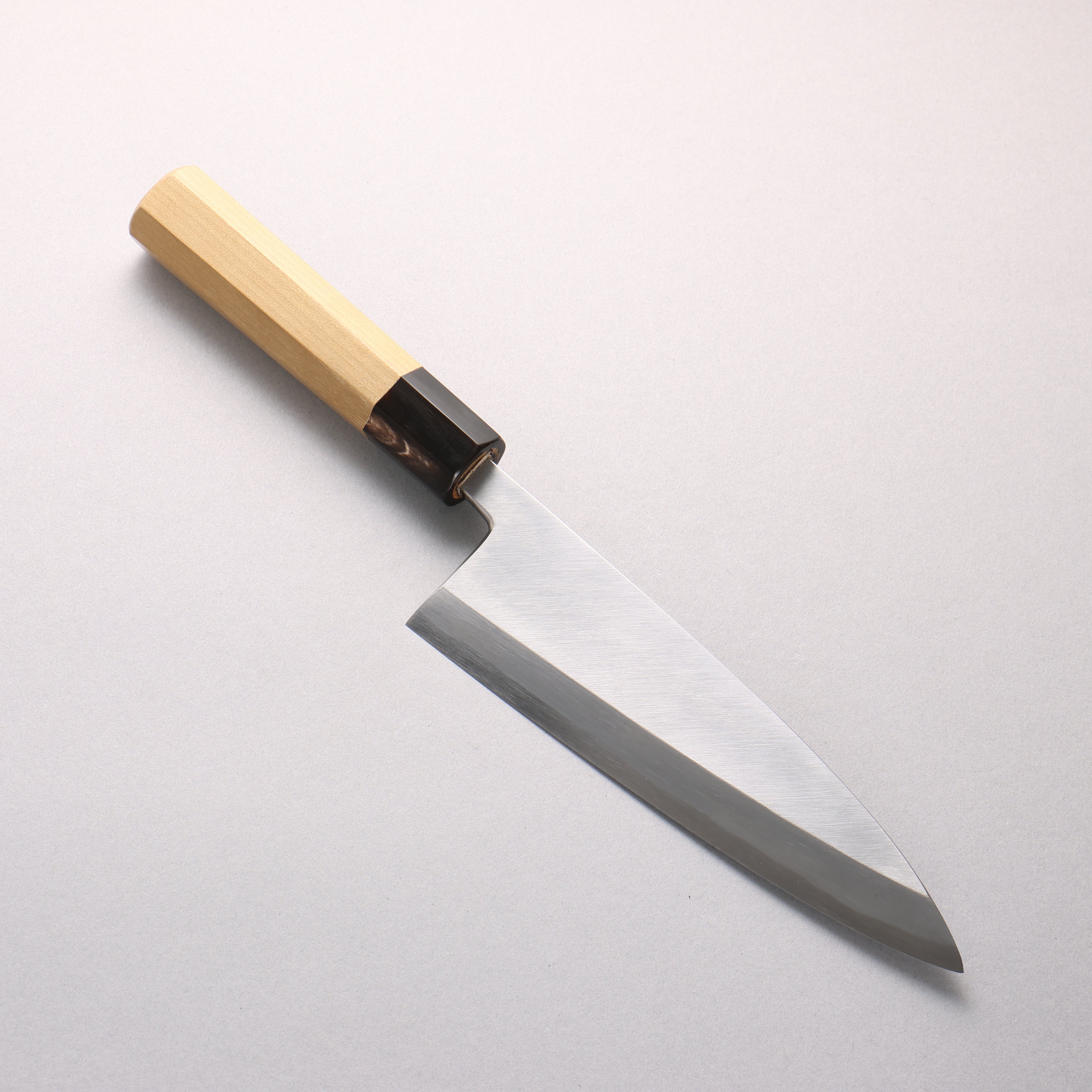 源 昭忠 白鋼二號 相出刃 180mm 木蘭（口輪：水牛角） 握把