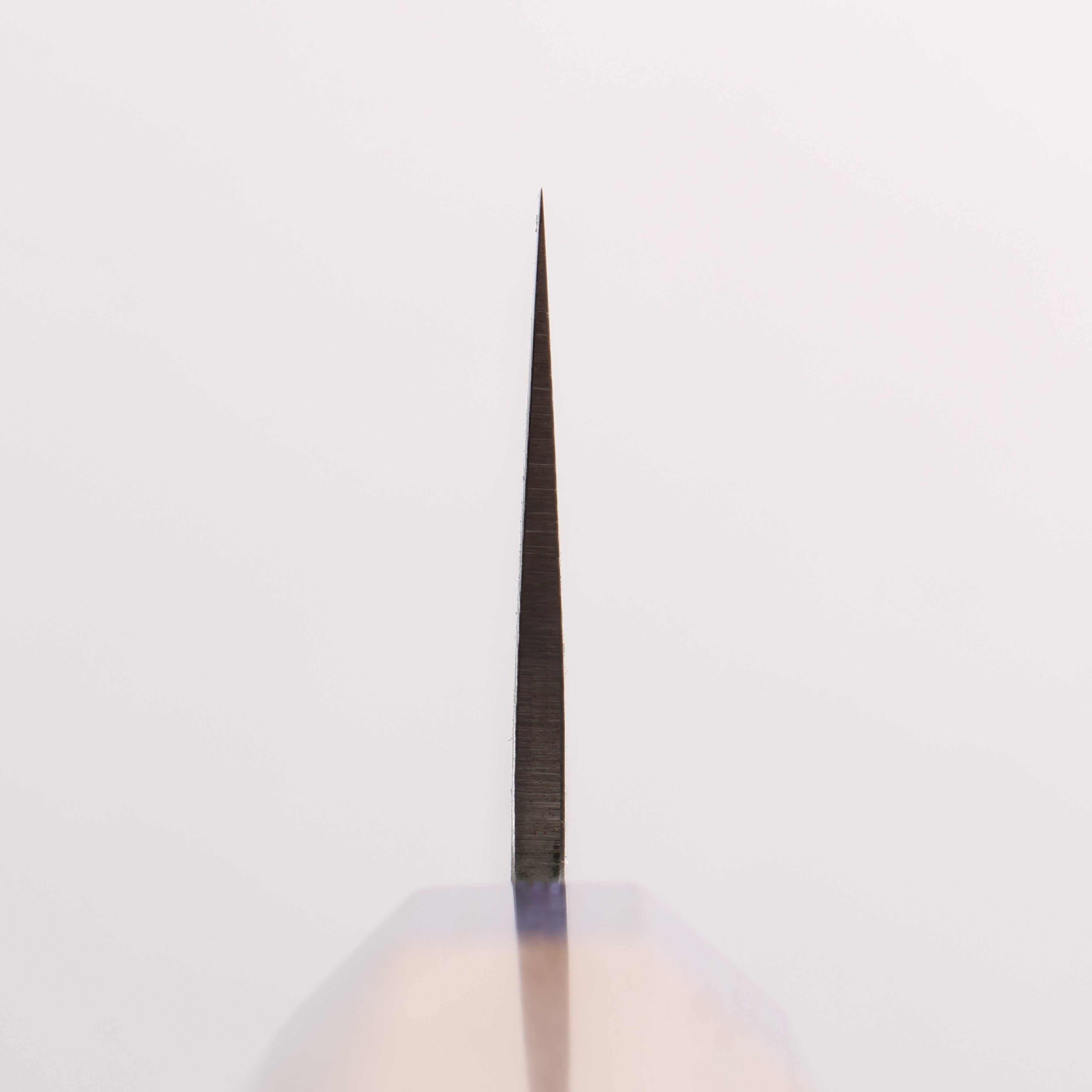 清助 銀三鋼 鎚目 大馬士革紋 霧面 切付牛刀 210mm 核桃木（兩側帶青色環型設計） 握把 - 清助刃物
