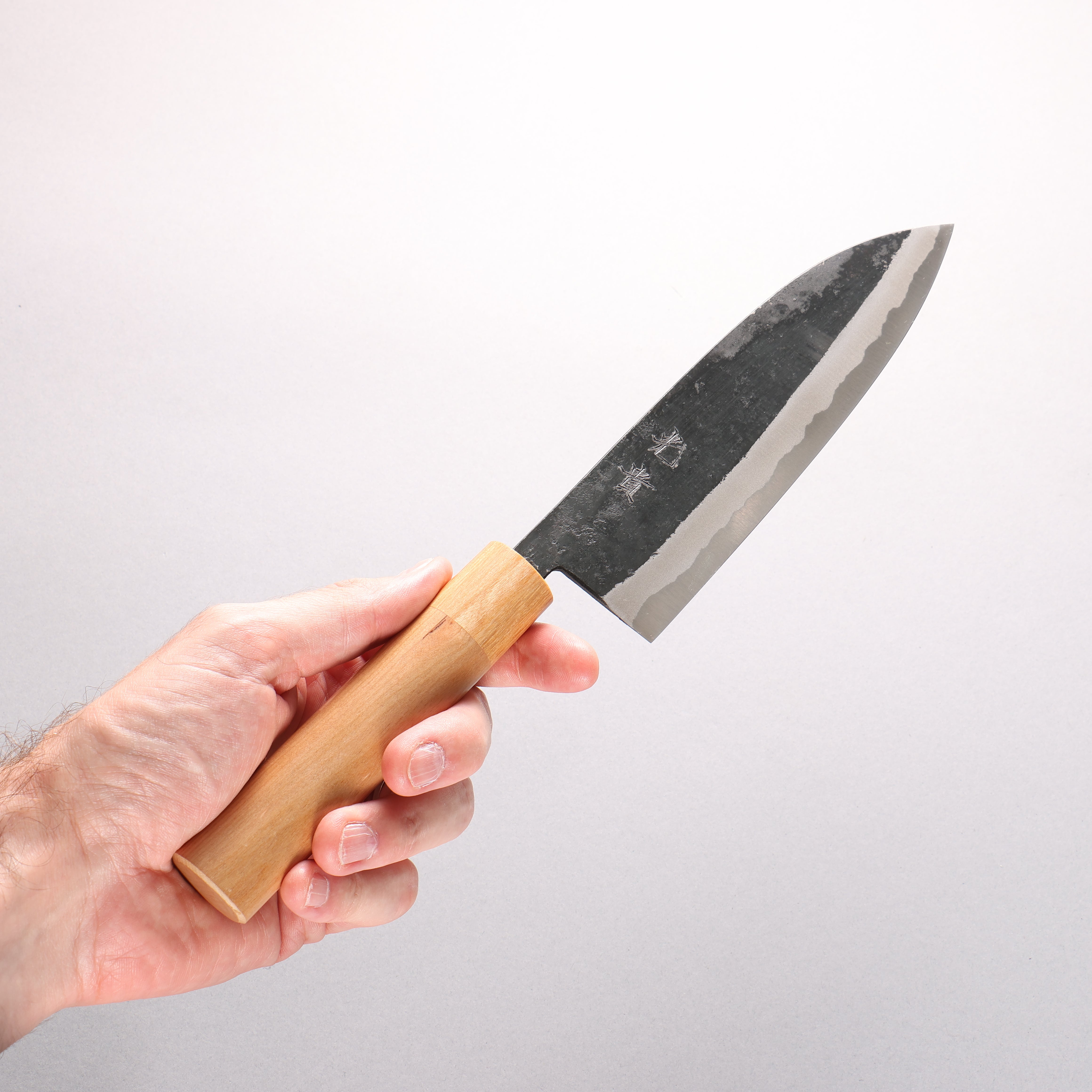 光貴 青鋼二號 黑打 三德刀 180mm 美國櫻桃木 握把