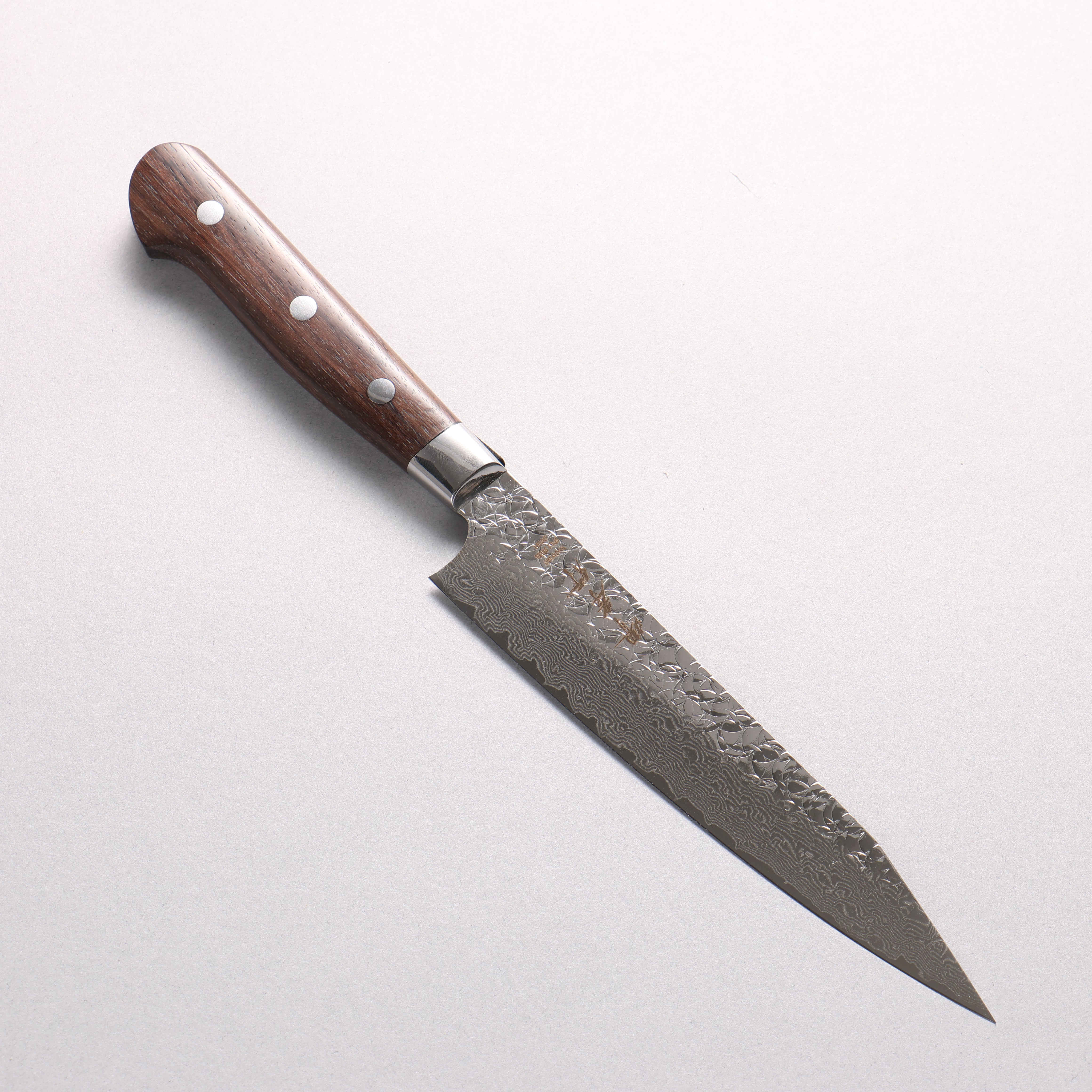 堺 孝行 SG2 鎚目 大馬士革紋 打磨處理 劍型多用途小刀 150mm 紫檀木 握把