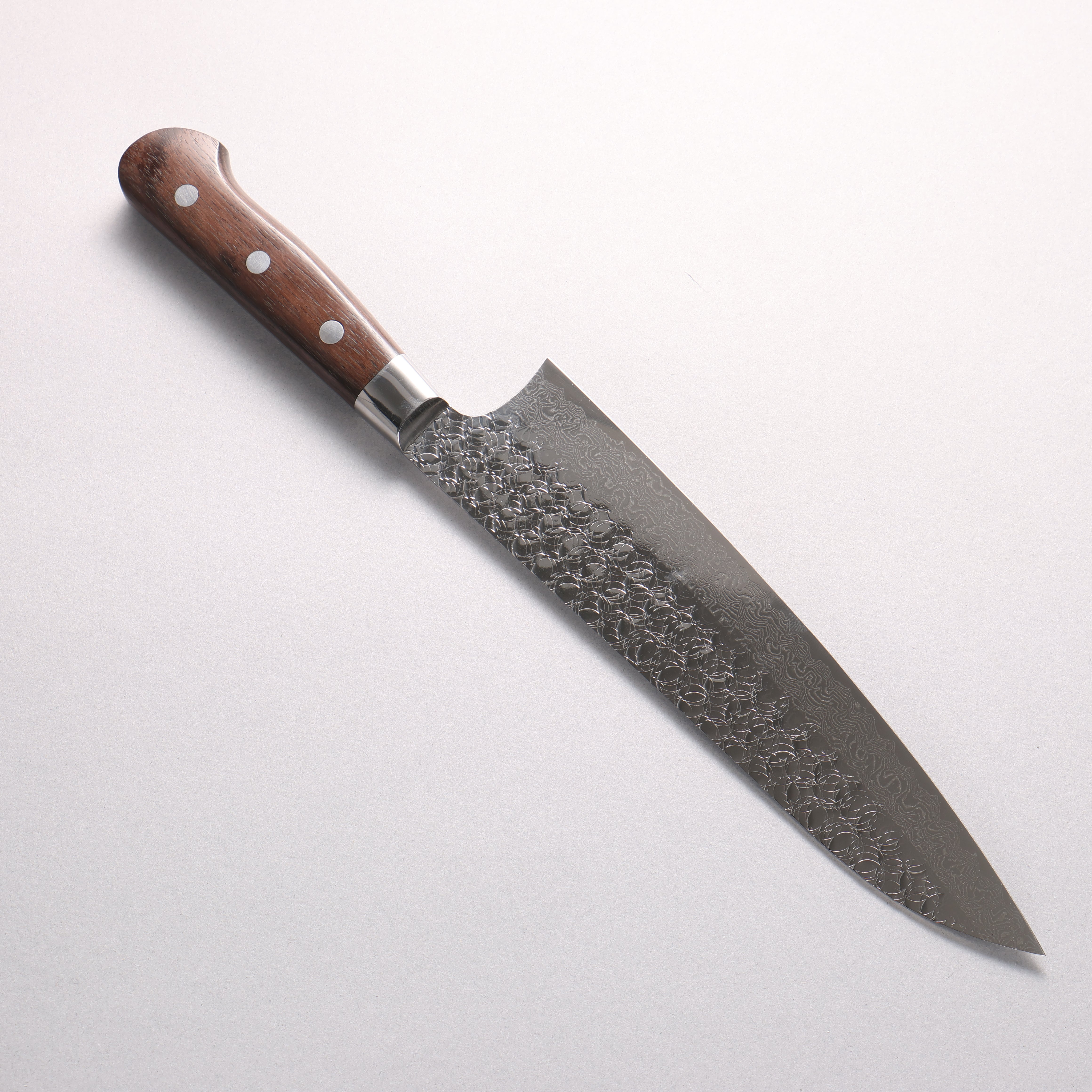 堺 孝行 SG2 鎚目 大馬士革紋 打磨處理 牛刀 210mm 紫檀木 握把