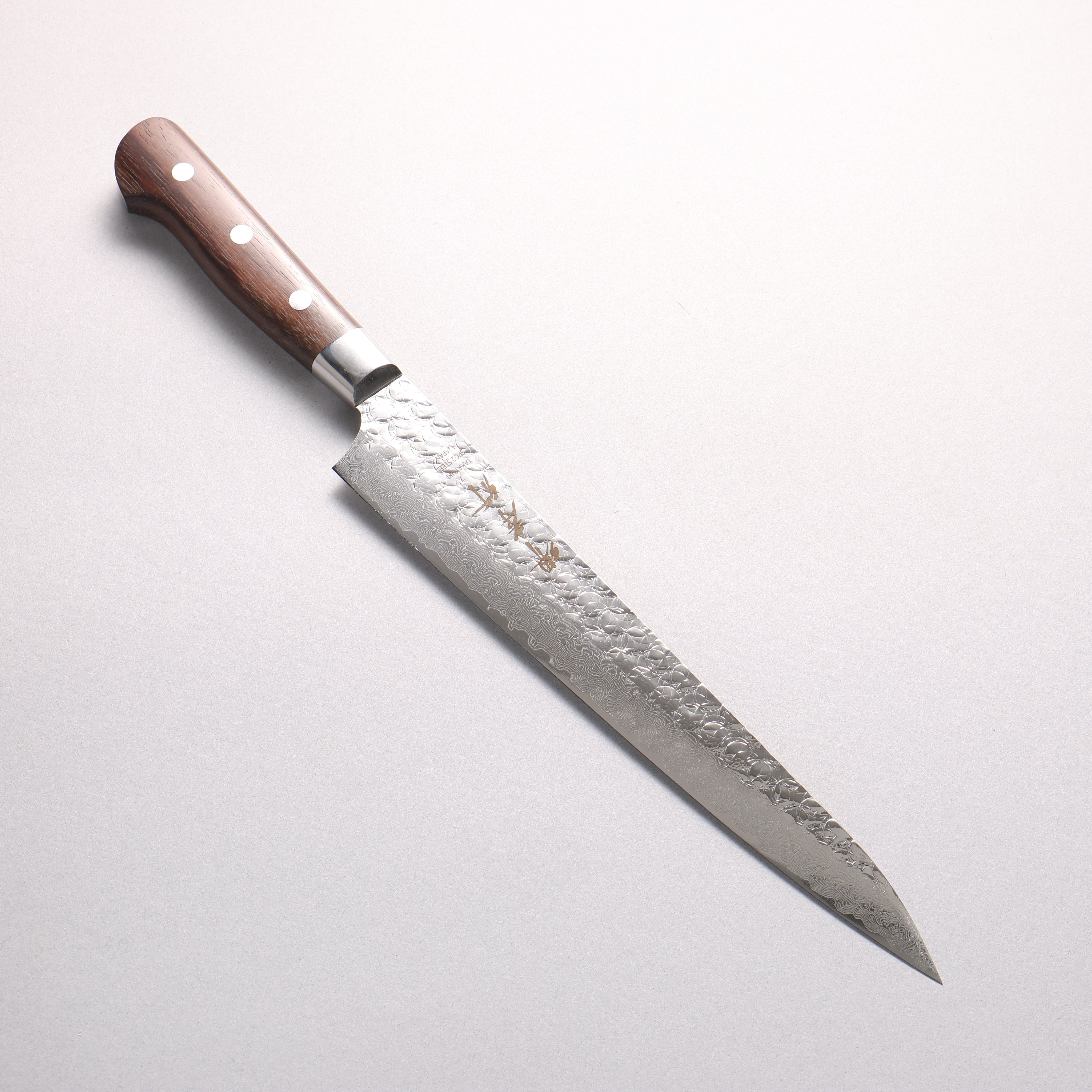 堺 孝行 SG2 鎚目 大馬士革紋 打磨處理 筋引 240mm 紫檀木 握把