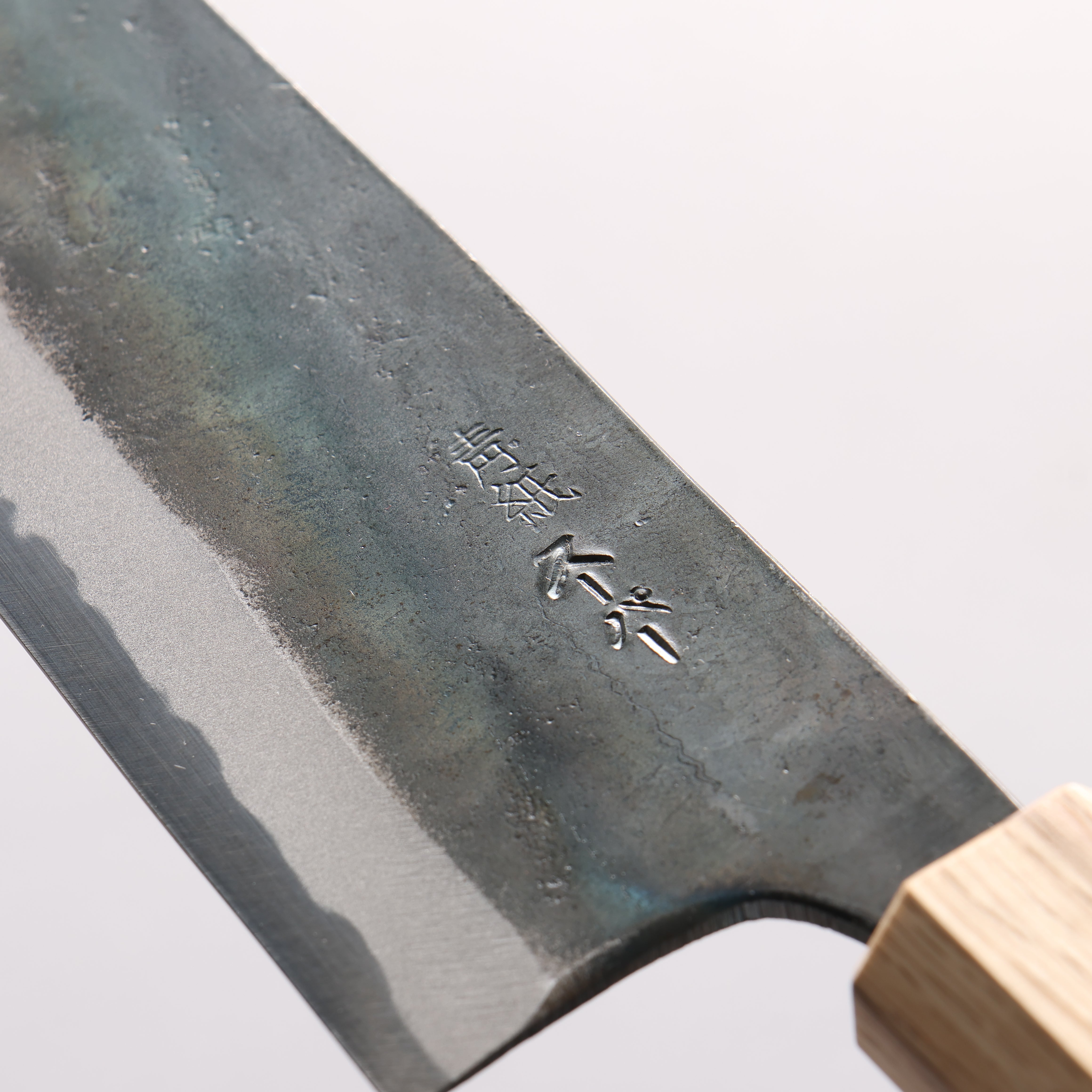 清助 超級青鋼 黑打 切付牛刀 210mm 紫檀木（口輪：樫） 握把
