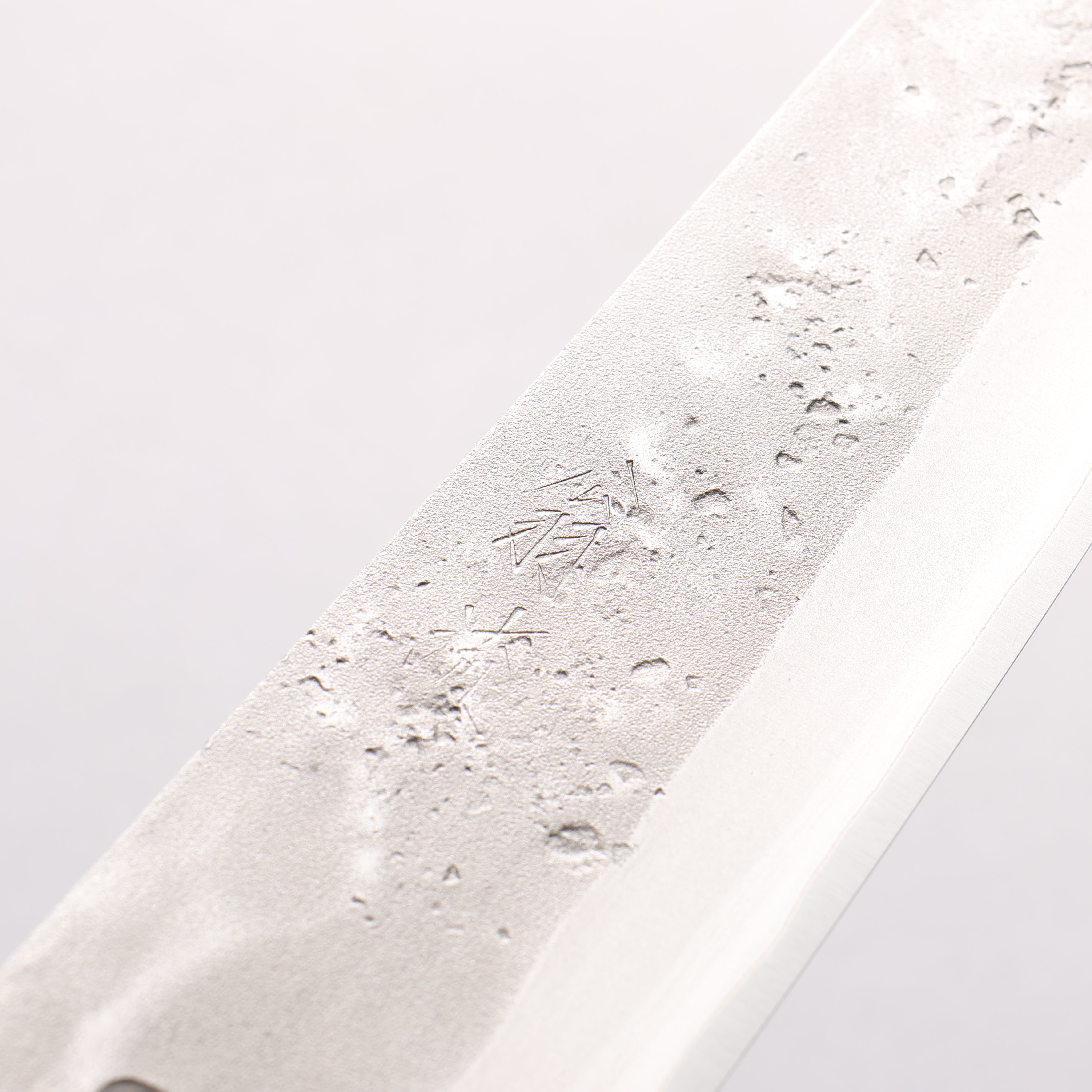 翁流 SLD 鋼 梨地 切付牛刀 200mm 櫧木（煙黑） 握把