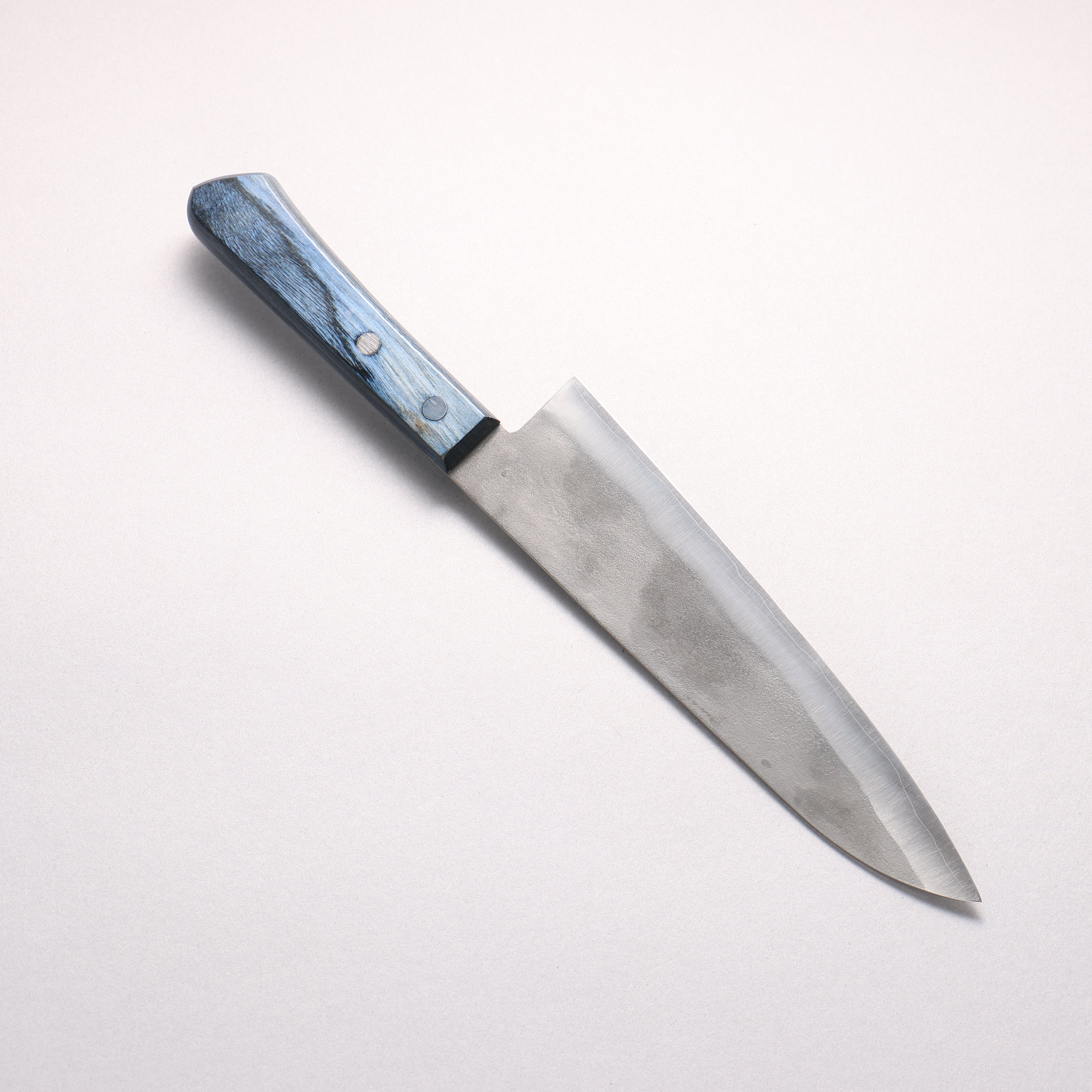田中 誠貴 銀三鋼 梨地 牛刀 180mm 青合成木 握把 - 清助刃物