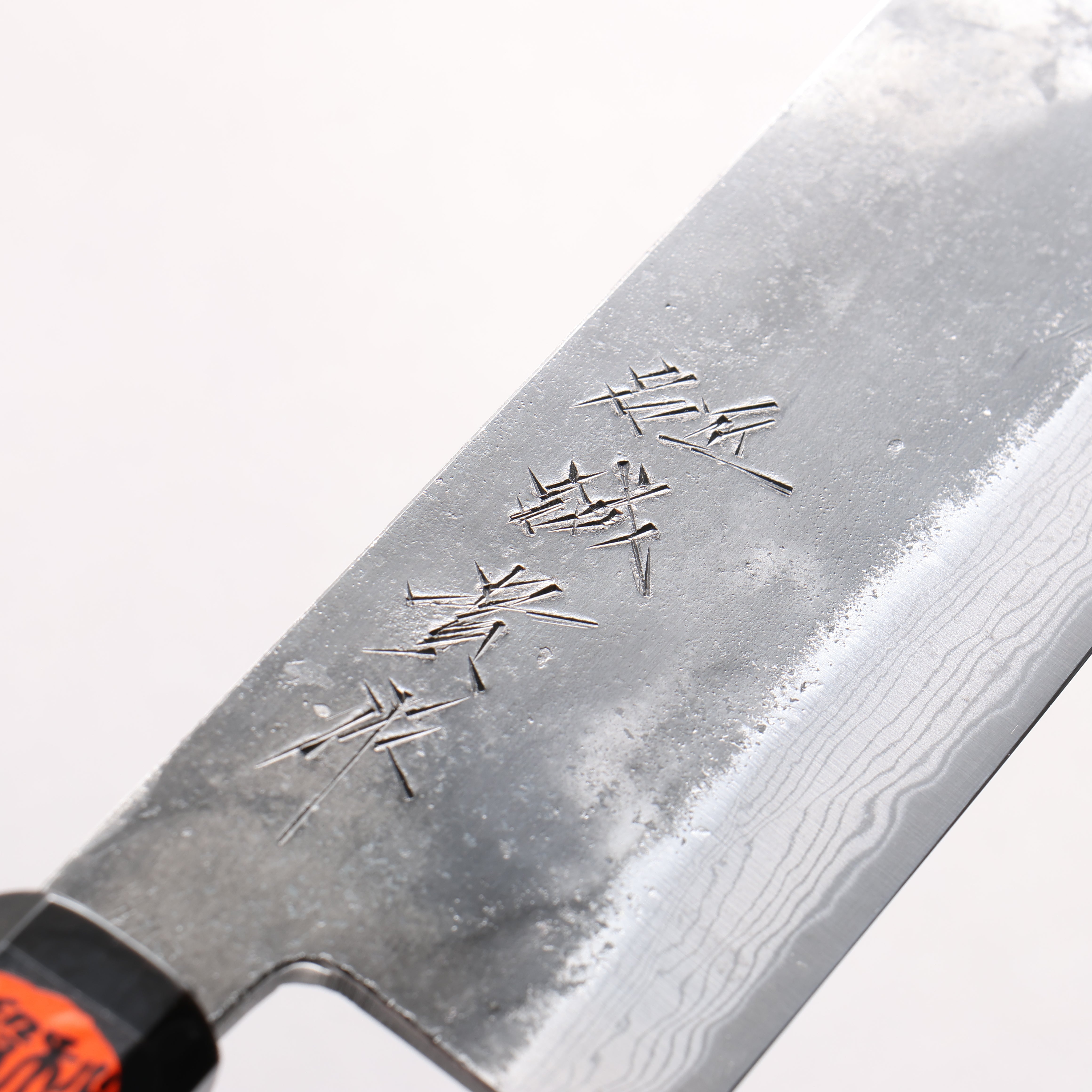 田中 誠貴 鐵火 青鋼二號 黑打 大馬士革紋 菜切 165mm 核桃木 握把
