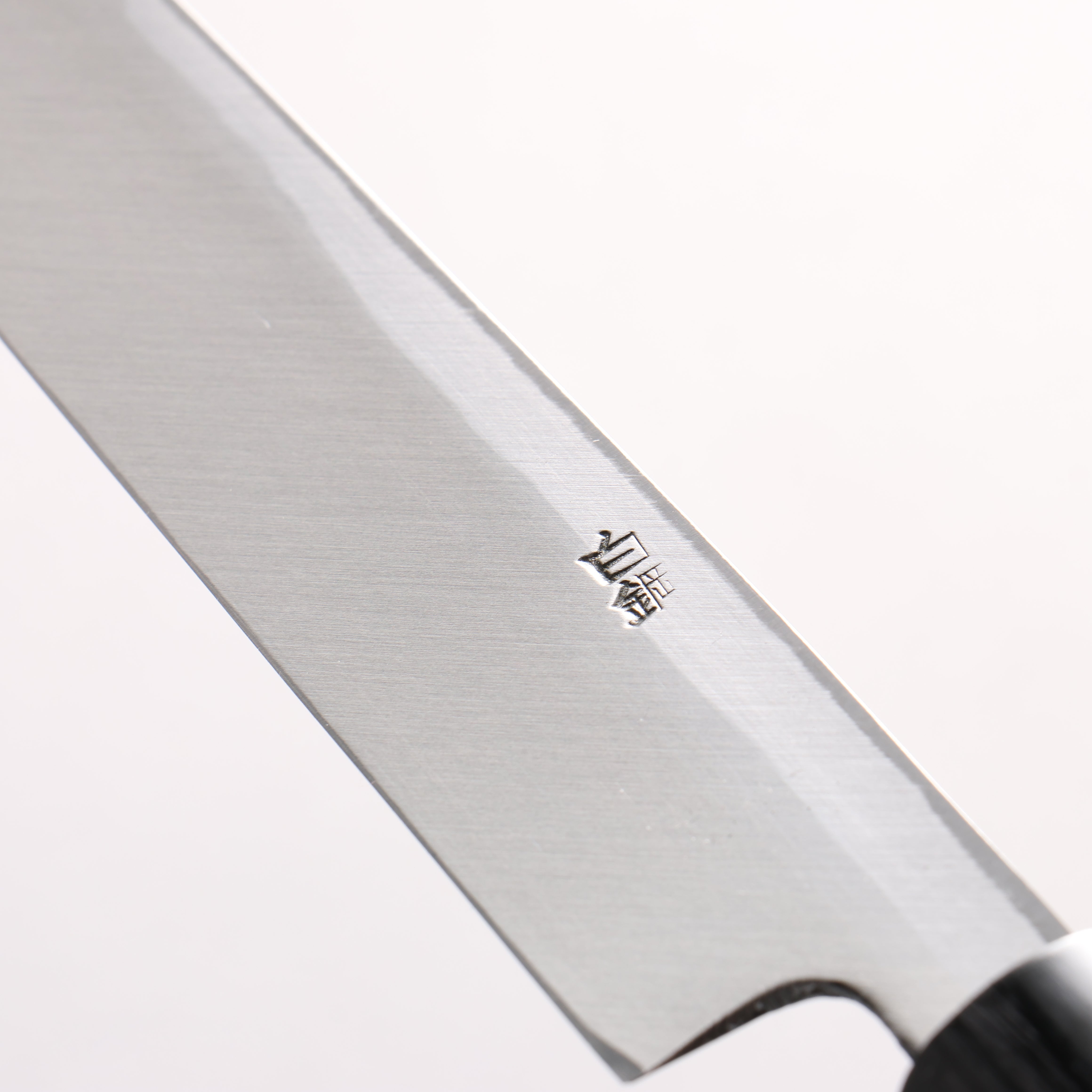 清助 白鋼 霞研 柳刃 240mm 紫檀木（口輪：黑合成木）鎬形 握把