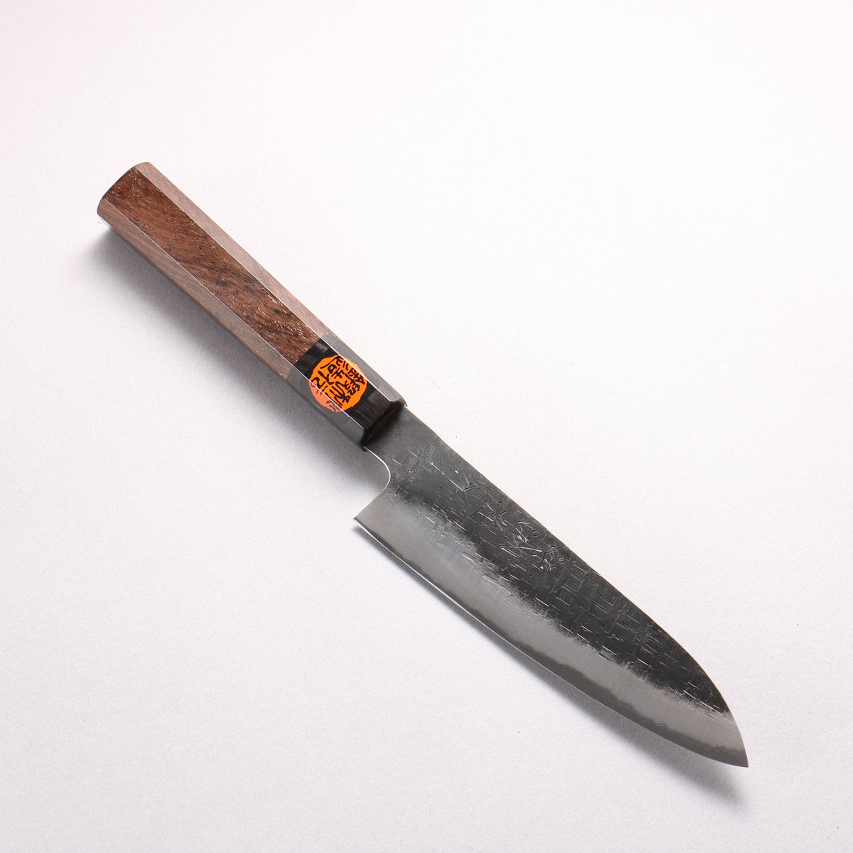 田中 誠貴 青鋼二號 黑打 鎚目 (角) 小三德刀 150mm 核桃木 握把 - 清助刃物