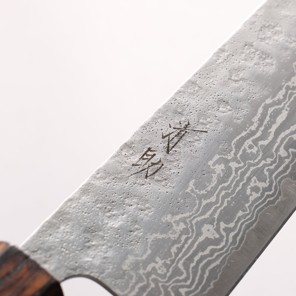 清助 不鏽鋼 440C 鎚目 大馬士革紋 霧面 牛刀 240mm 燒櫟木 握把 - 清助刃物