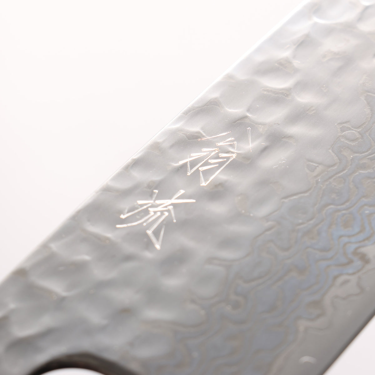 翁流 銀三鋼 鎚目 大馬士革紋 月白 三德刀 165mm 木炭膠合板 握把 - 清助刃物