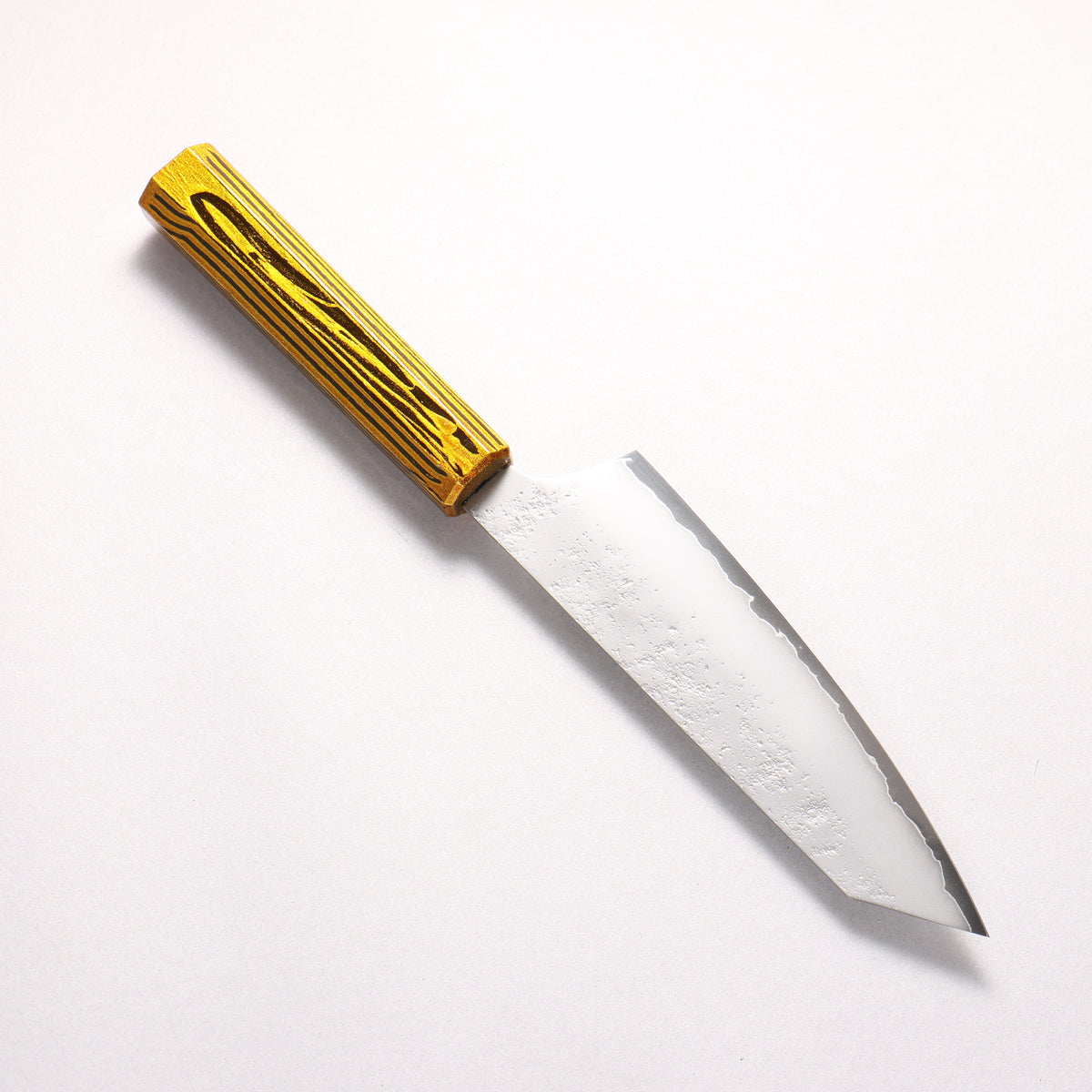 堺 孝行 彩煌 VG10 梨地 劍型三德刀 160mm 亮金漆色 握把 - 清助刃物