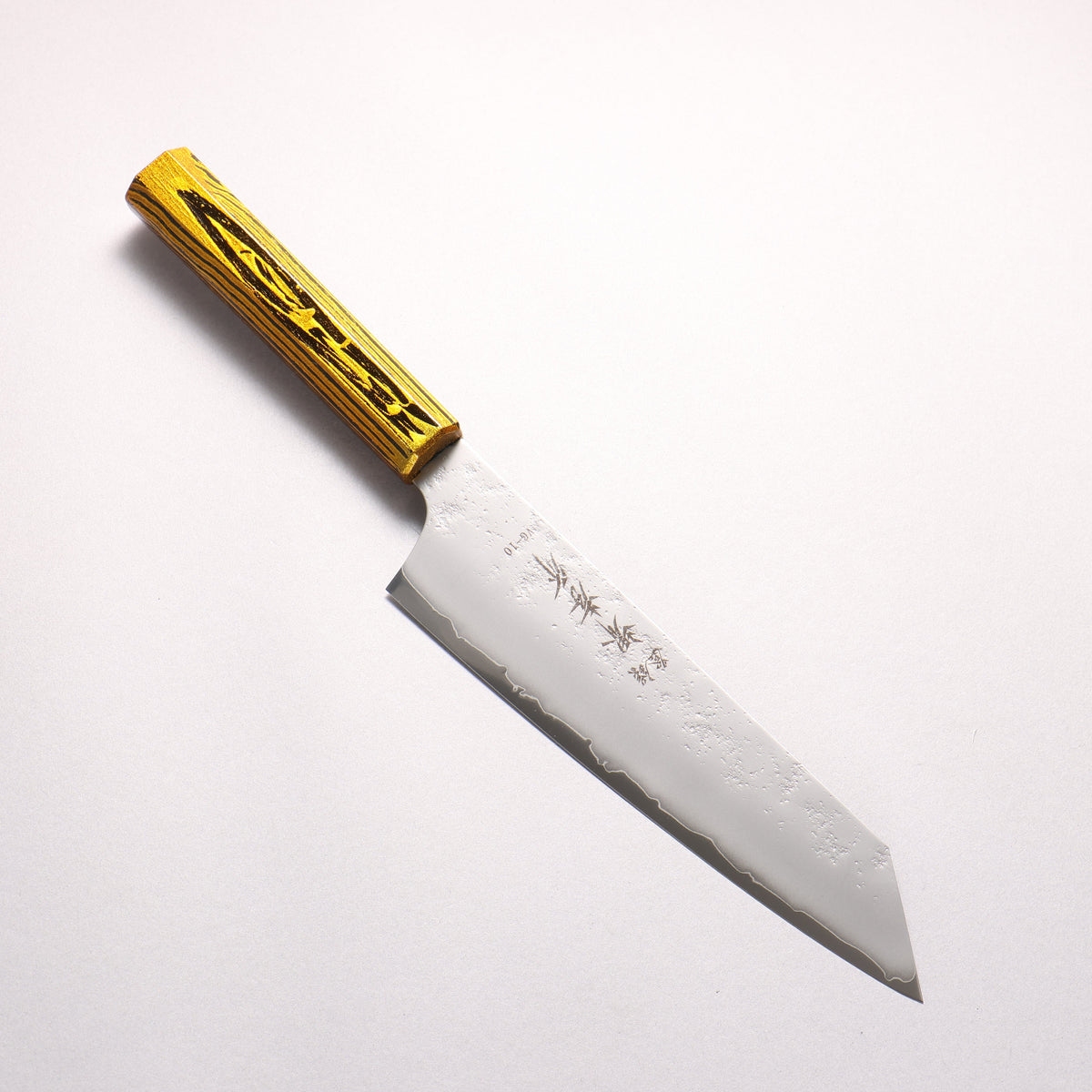 堺 孝行 彩煌 VG10 梨地 劍型牛刀 190mm 亮金漆色 握把 - 清助刃物