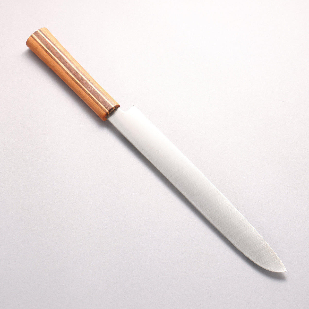 田中 誠貴 瞬 銀三鋼 麵包刀 240mm 楓櫻核桃木複合材 握把 - 清助刃物