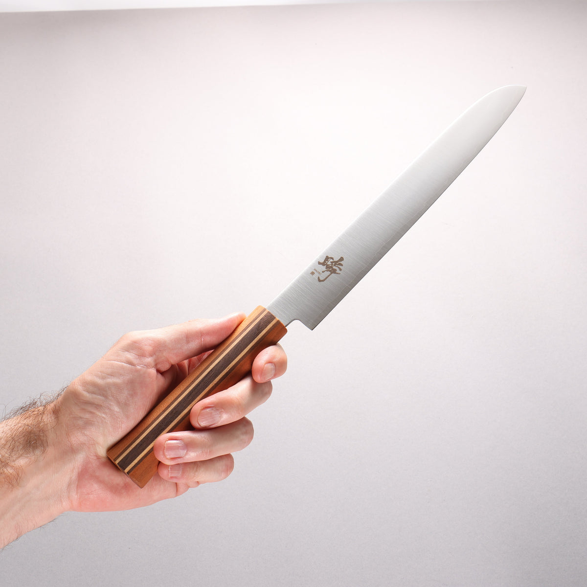 田中 誠貴 瞬 銀三鋼 麵包刀 240mm 楓櫻核桃木複合材 握把 - 清助刃物