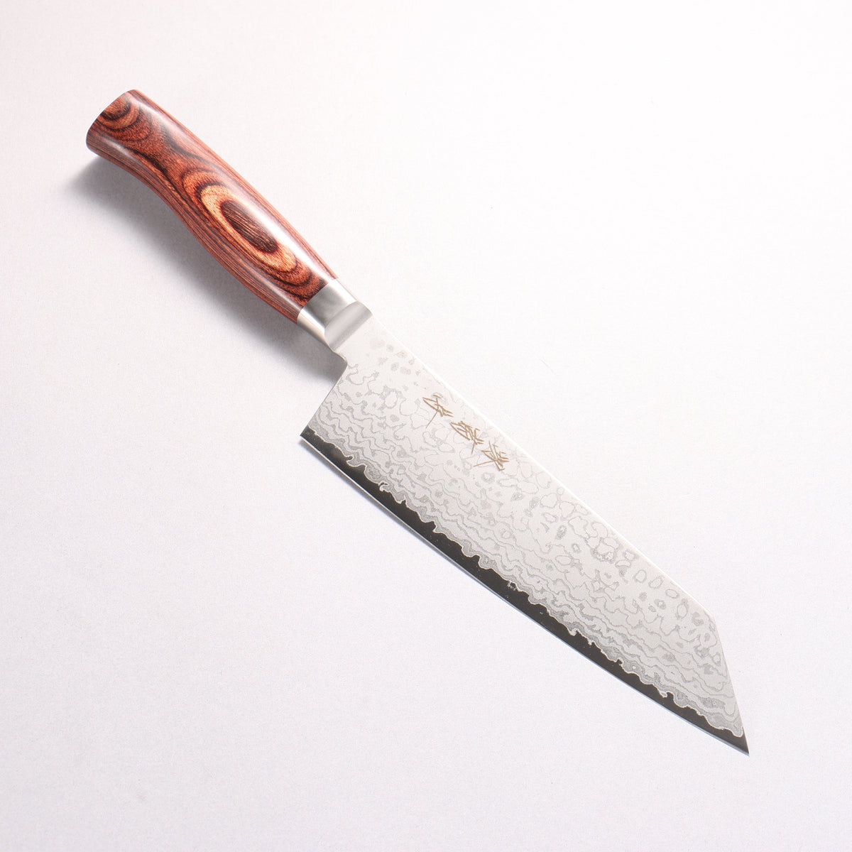 堺 菊守 VG10 17層大馬士革紋 文化刀 180mm 紅合成木 握把 - 清助刃物