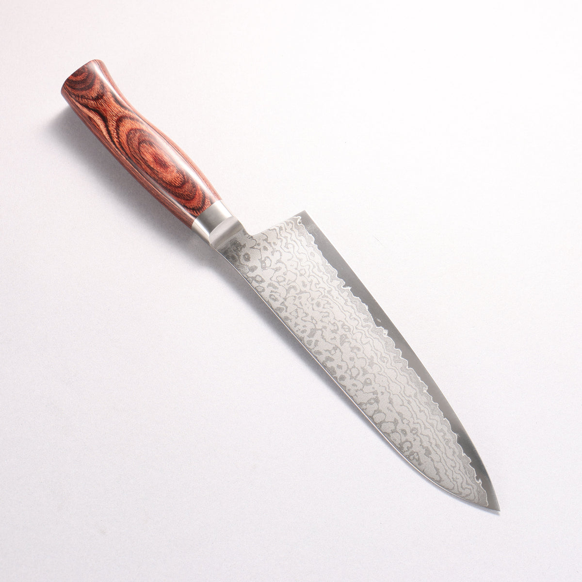 堺 菊守 VG10 17層大馬士革紋 三德刀 180mm 紅合成木 握把