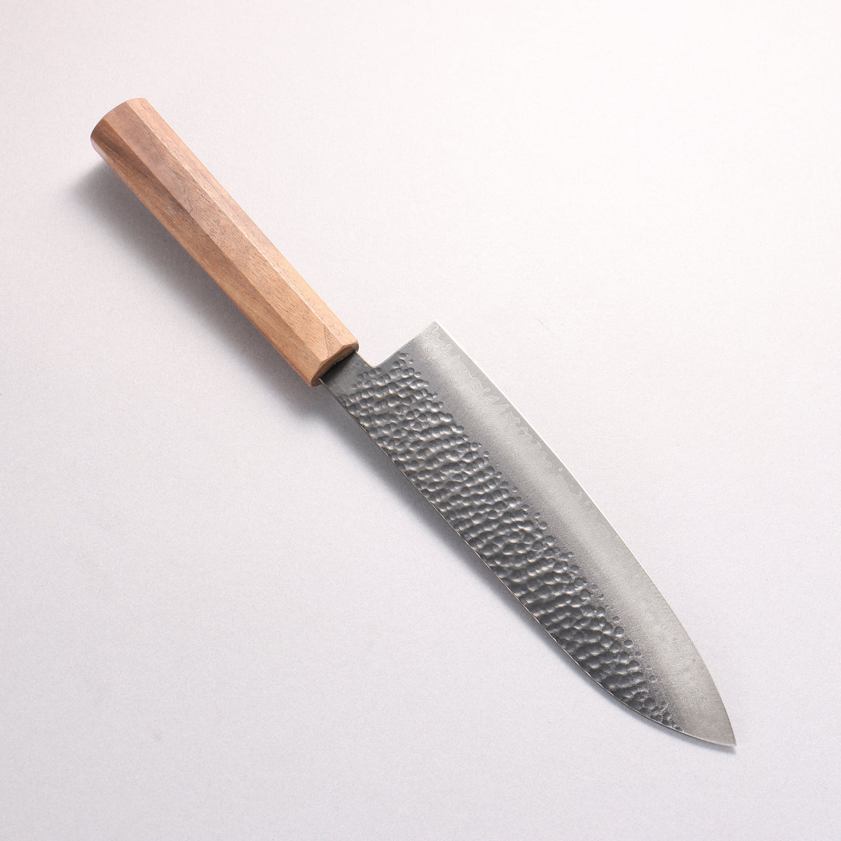 翁流 VG10 鎚目 大馬士革紋 黑染 三德刀 180mm 核桃木 握把