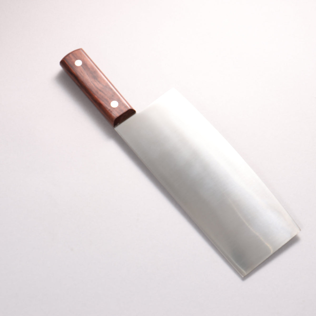 清助 鉬鋼（MOL） 中華菜刀 220mm 茶色合成木 握把