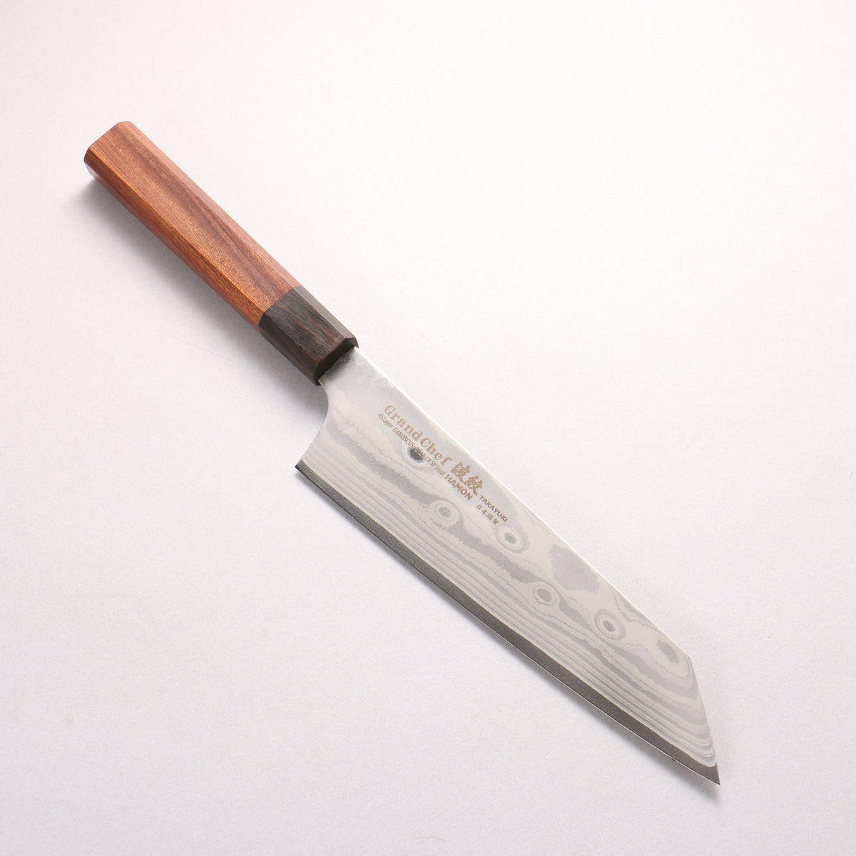 堺 孝行 大廚系列 波紋 Böhler SP 鋼 45層大馬士革紋 劍型牛刀 190mm 紫檀木（口輪：黑合成木） 握把