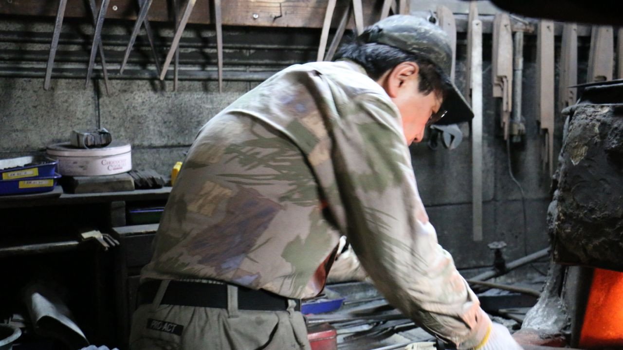 堺 孝行 白虎 白鋼一號 切付柳刃 330mm 黑檀握把 附刀鞘 - 清助刃物
