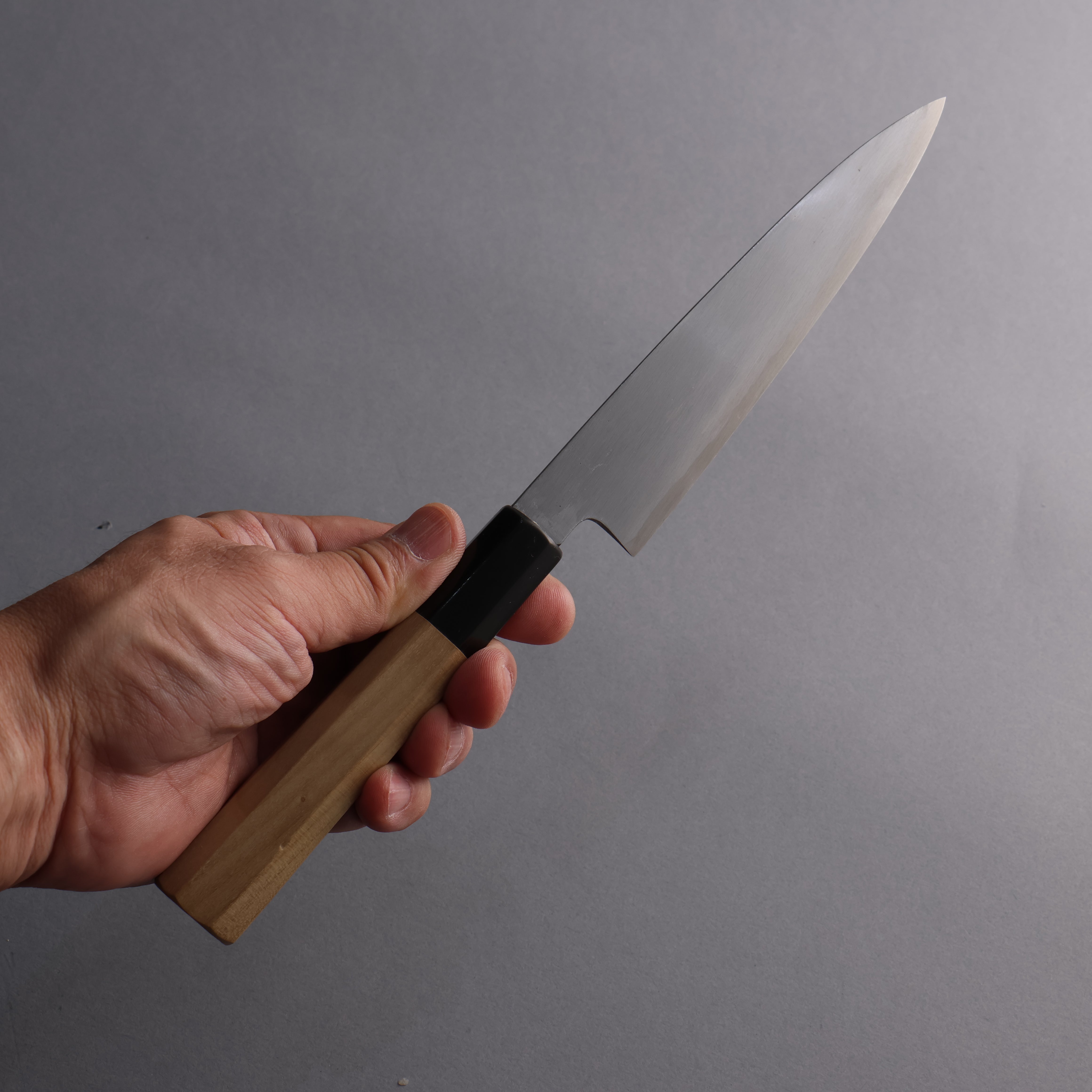 源 昭忠 青鋼 多用途小刀 150mm 木蘭 握把 - 清助刃物
