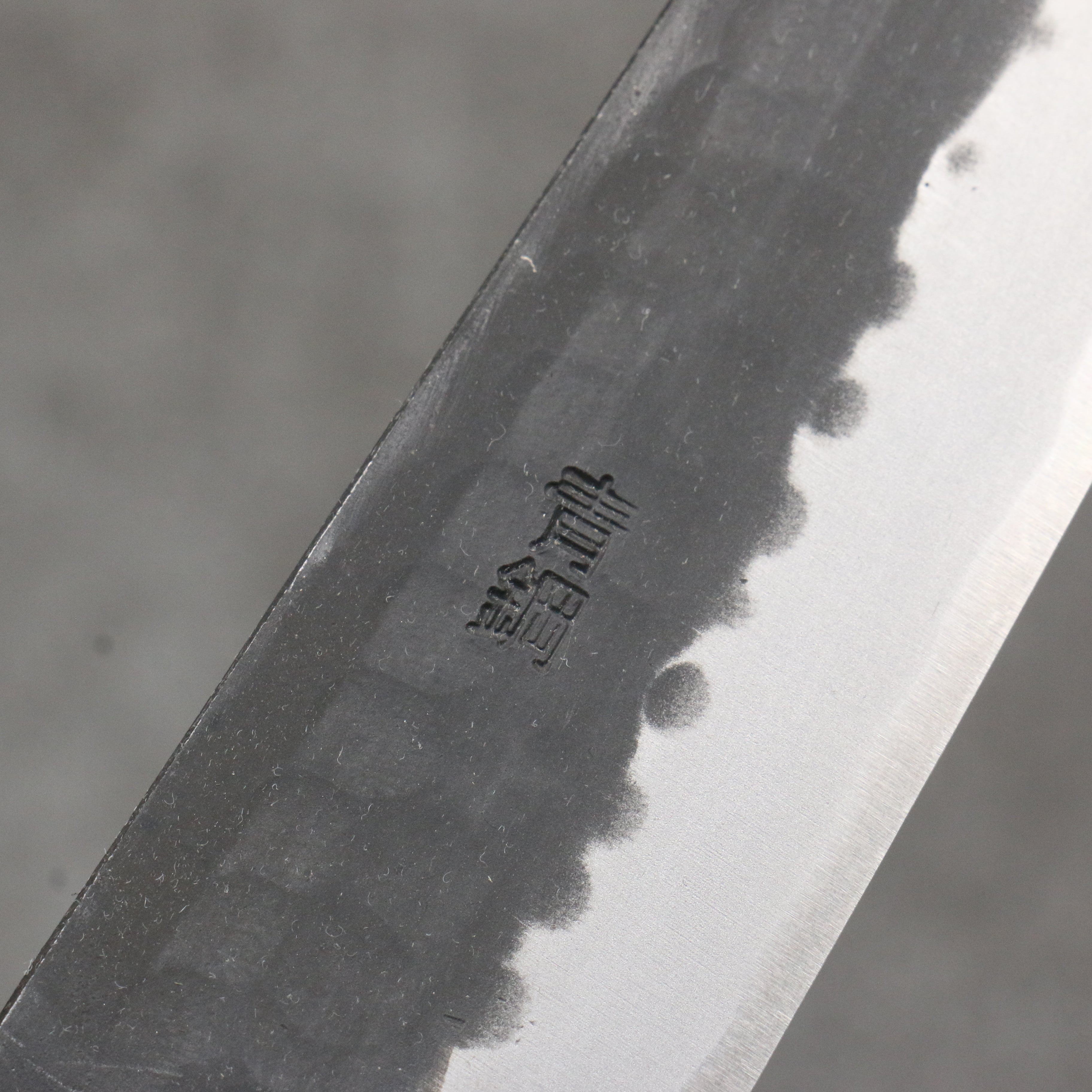 山本 直 青鋼 黑打 多用途小刀 日本刀 160mm 紫檀木（口輪：黑合成木） 握把 - 清助刃物