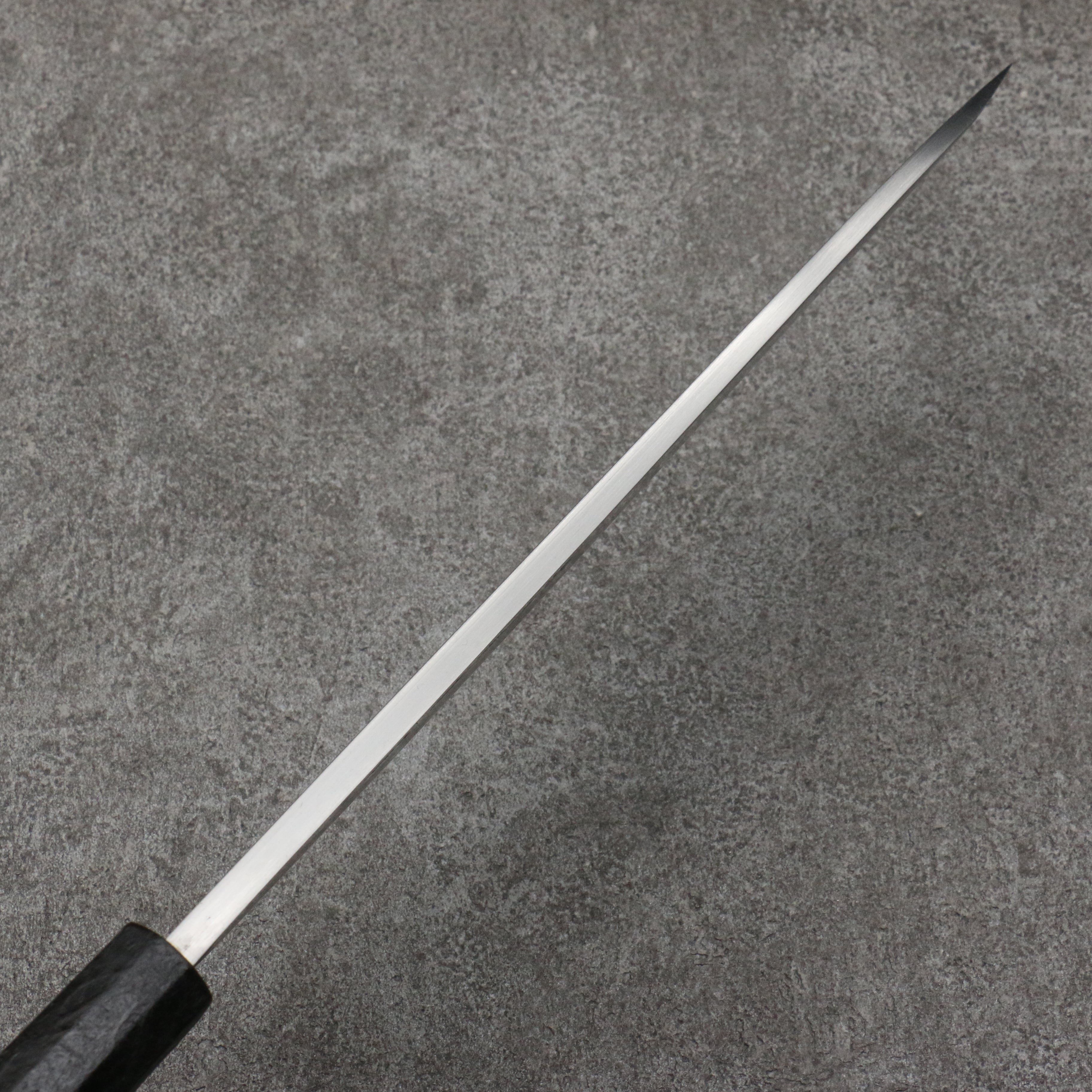 北岡 英雄 白鋼二號 大馬士革紋 身卸出刃 日本刀 240mm 黑色和紙捲 握把 - 清助刃物