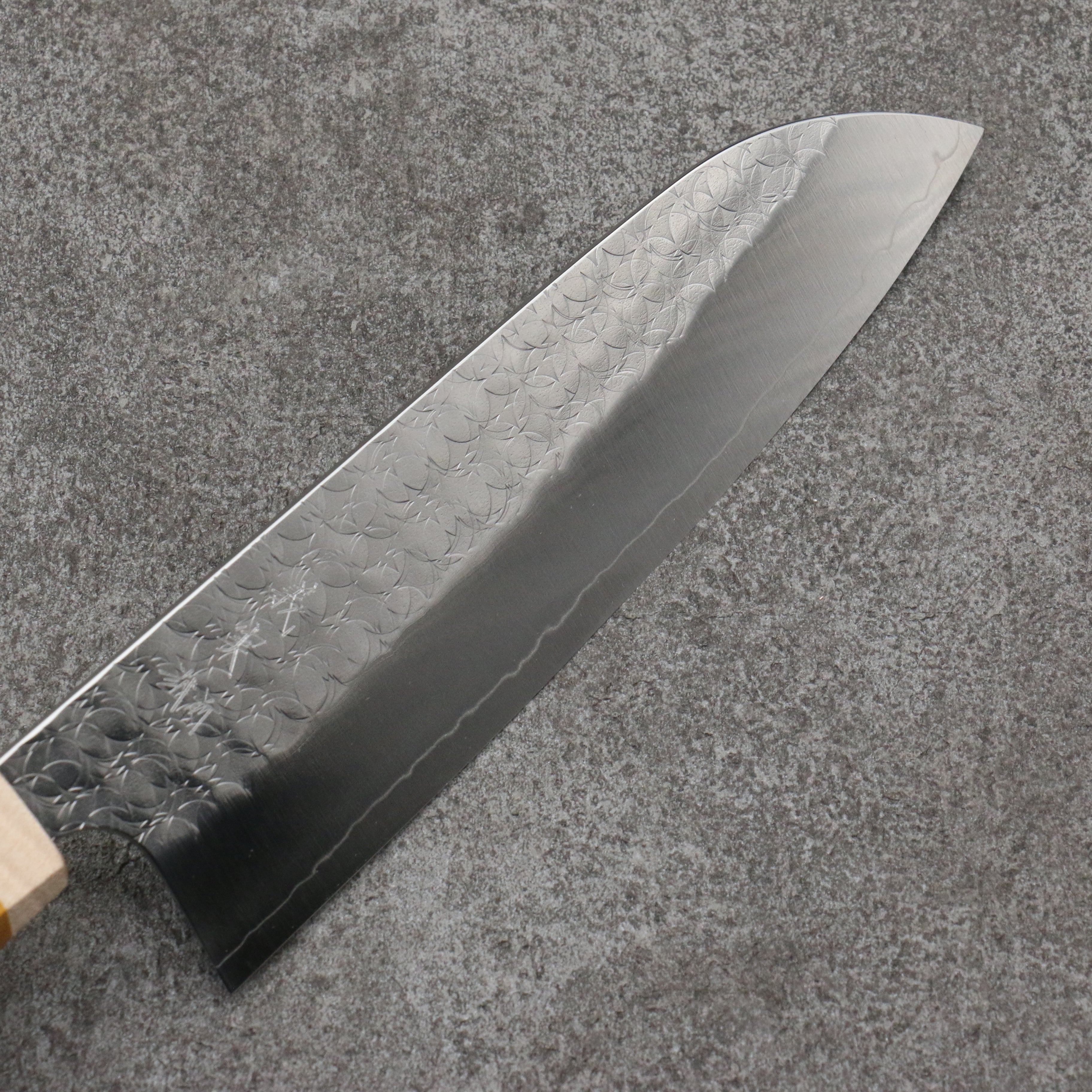 加藤 義實 水面 SG2 鎚目 三德刀 170mm 洋型 黃色握把 - 清助刃物