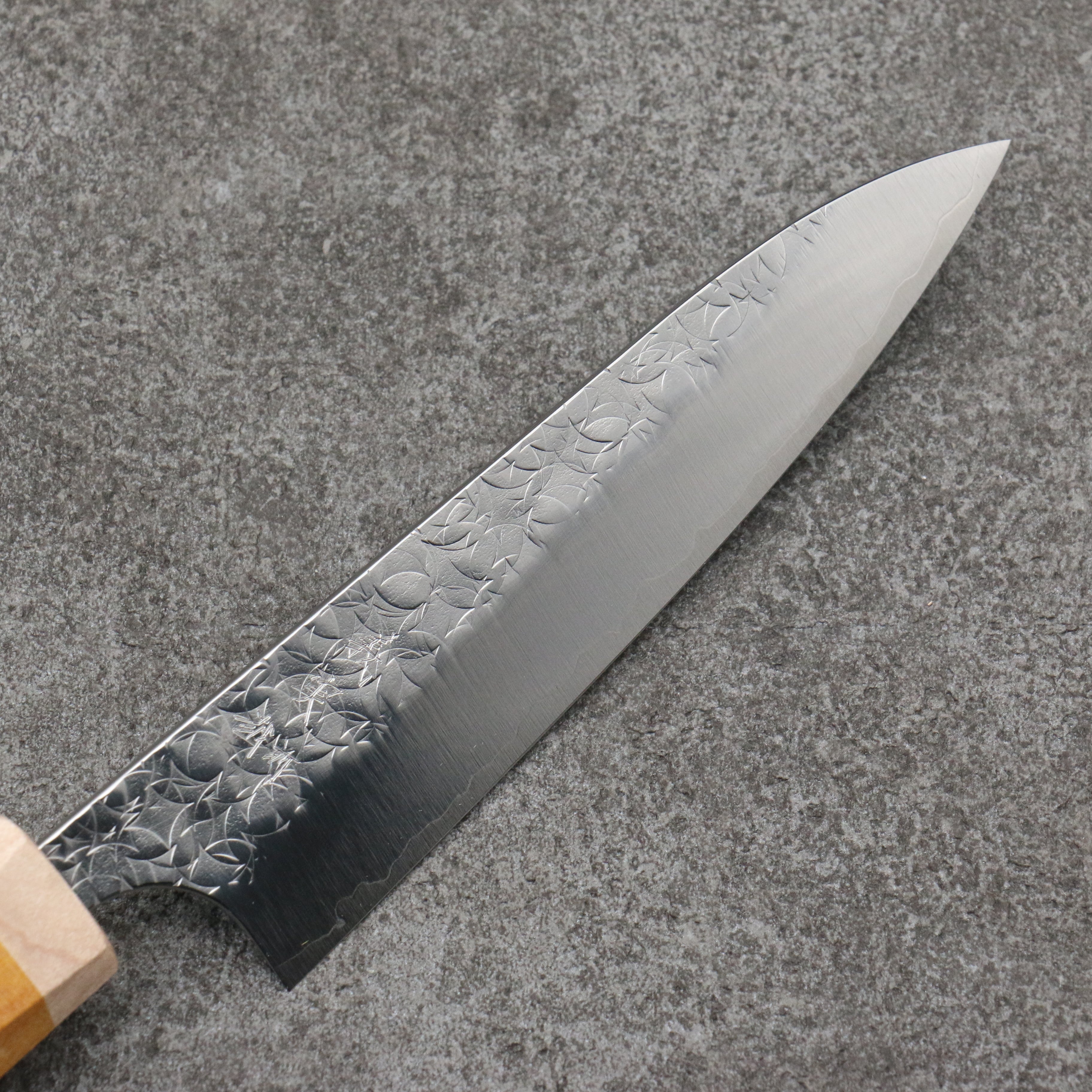 加藤 義實 水面 SG2 鎚目 多用途小刀 120mm 洋型 (黃色) 握把 - 清助刃物