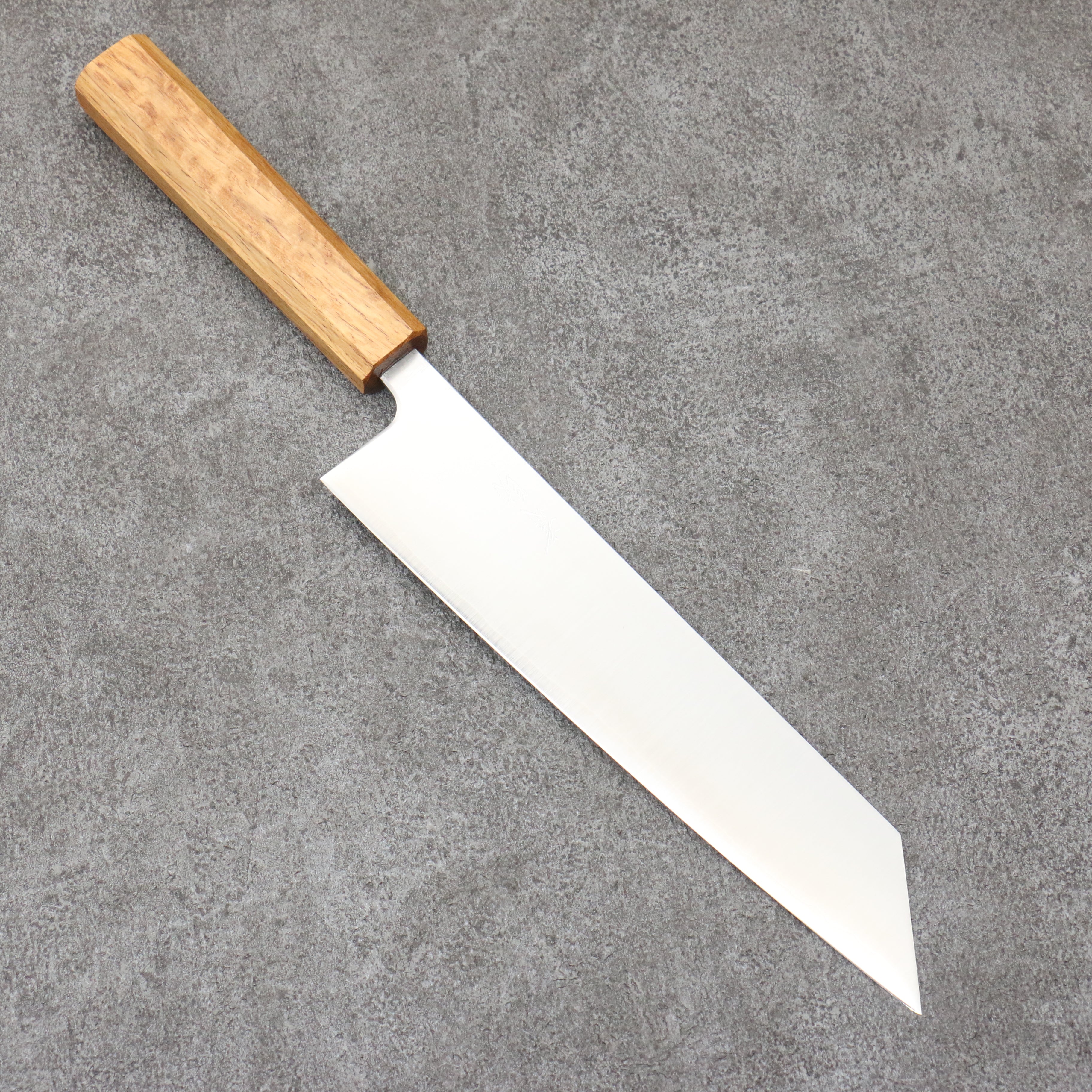 清助 銀三鋼 打磨處理 切付牛刀 210mm 白橡木 握把 - 清助刃物