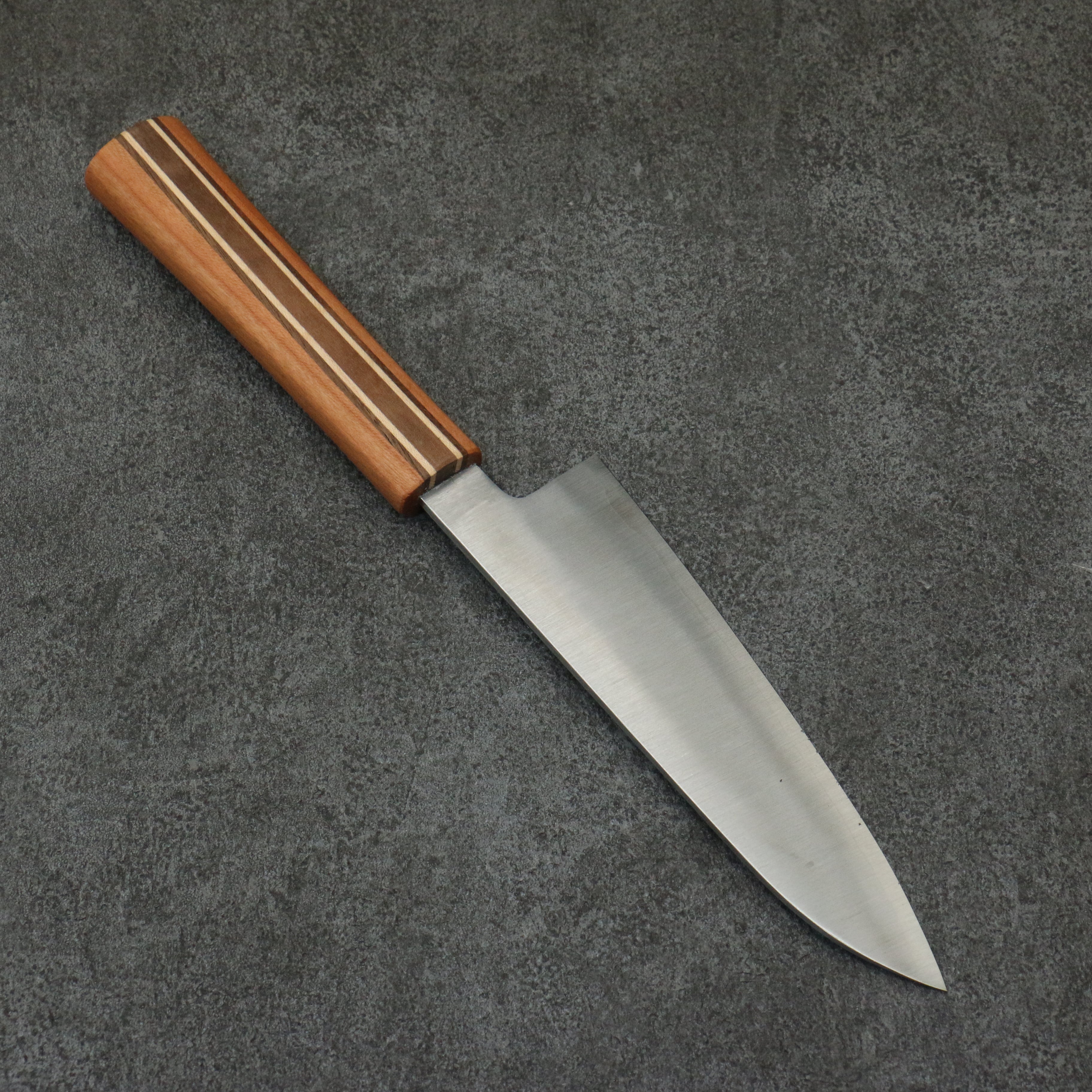 田中 誠貴 瞬 銀三鋼 三德刀 165mm 楓櫻核桃木複合材 握把 - 清助刃物