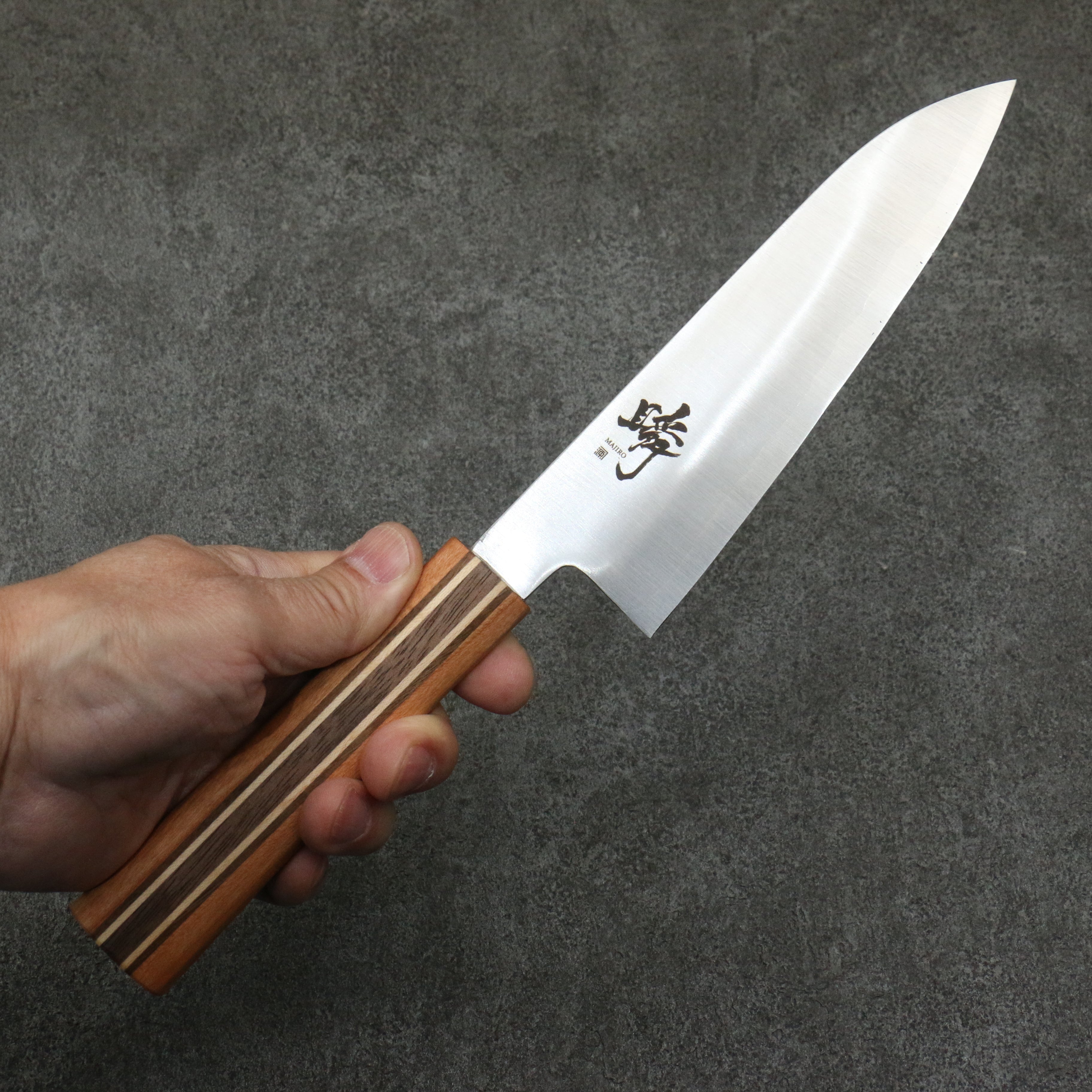 田中 誠貴 瞬 銀三鋼 三德刀 165mm 楓櫻核桃木複合材 握把 - 清助刃物