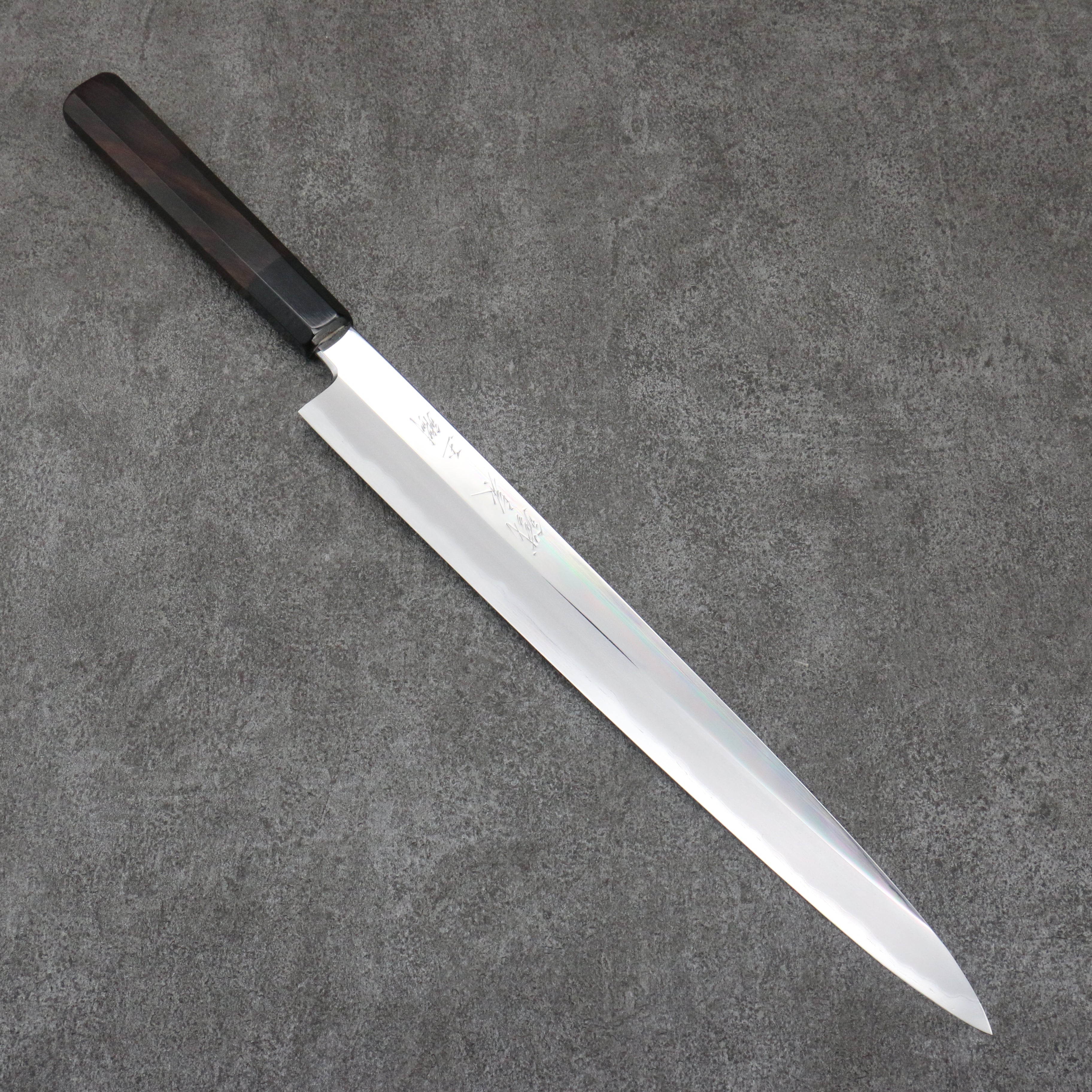 鐵泉 田中作 Tamahagane 柳刃 315mm 黑檀 握把 附刀鞘 - 清助刃物