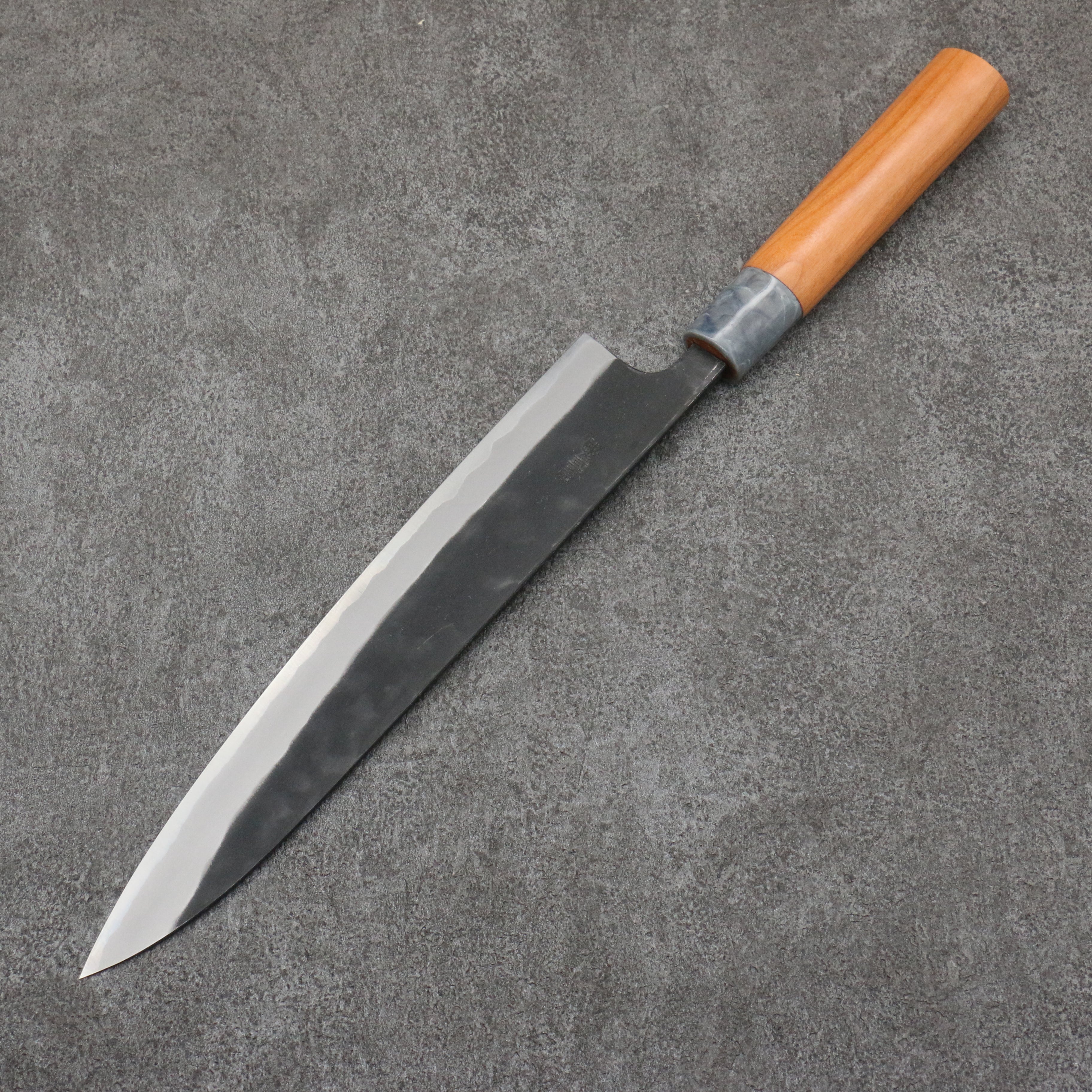 山本 直 白鋼二號 黑打 筋引 240mm 櫻桃木 握把 - 清助刃物