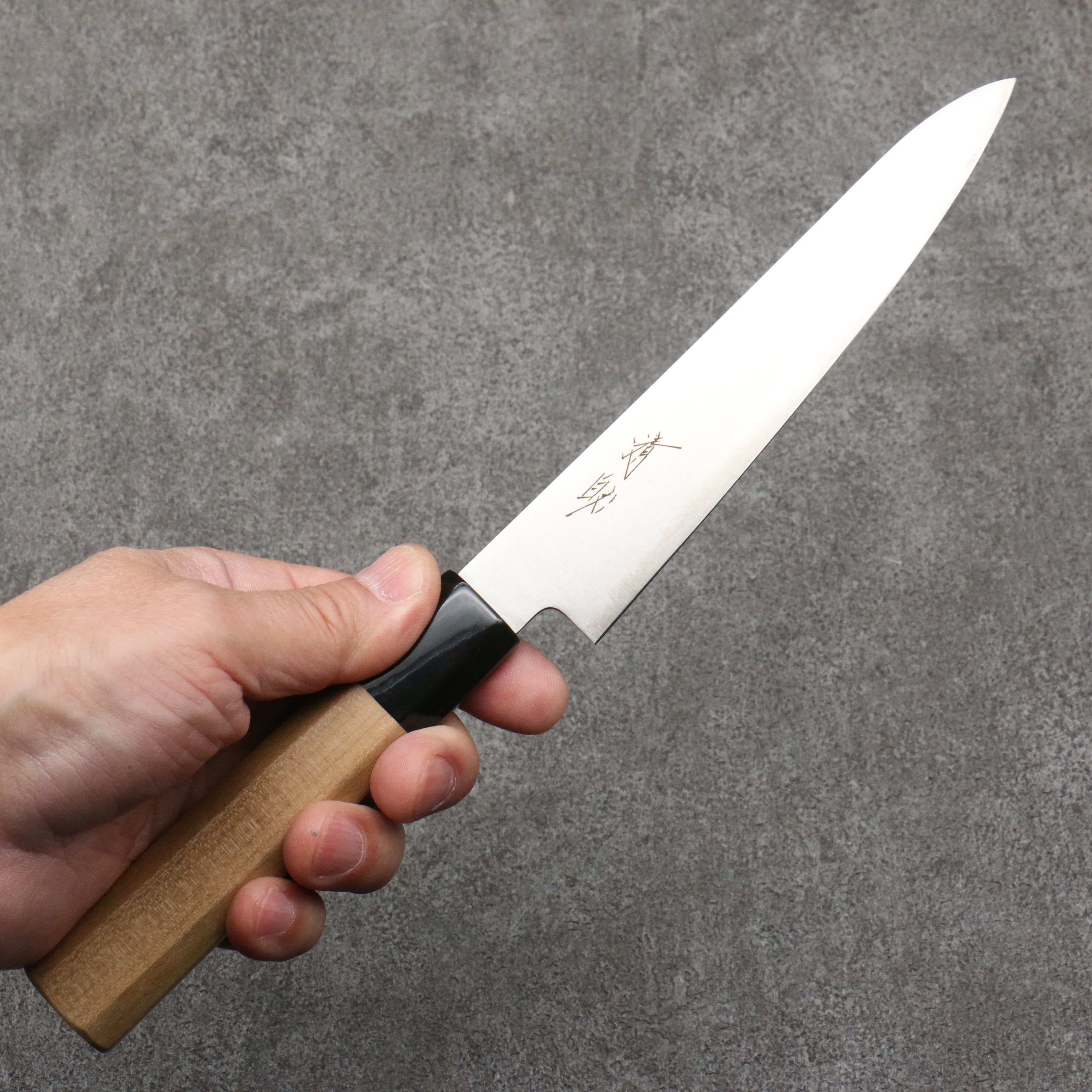 清助 超級青鋼 打磨處理 多用途小刀 150mm 核桃木 握把 - 清助刃物