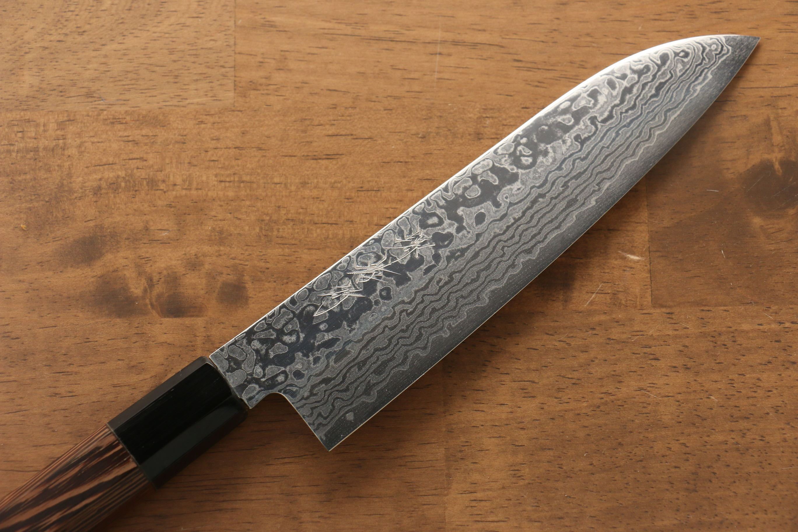 堺 孝行 銀河 ZA-18 大馬士革紋 三德刀  180mm 雞翅木握把 - 清助刃物