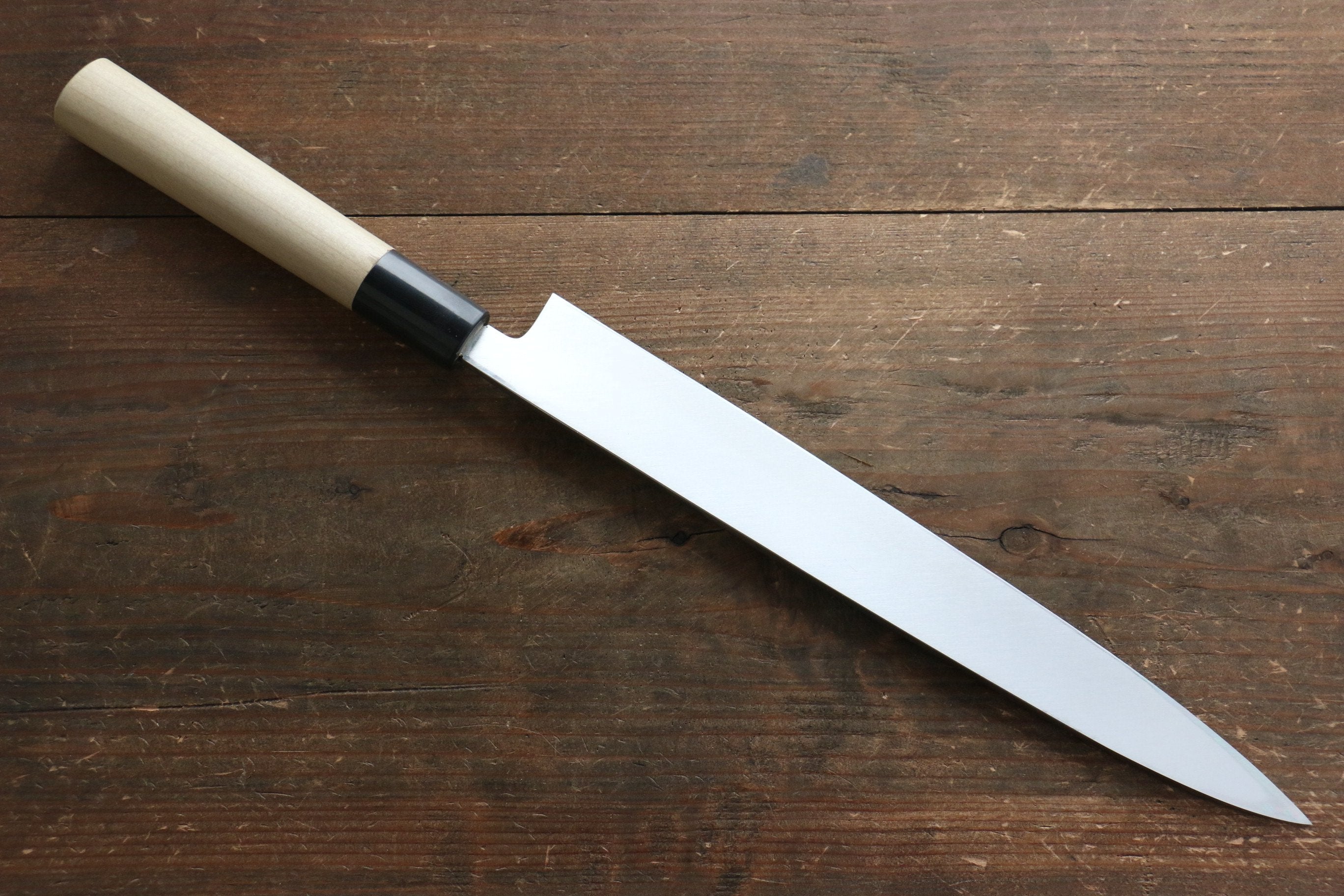 清助 鉬鋼（MOL） 霞研 柳刃 木蘭 握把 - 清助刃物