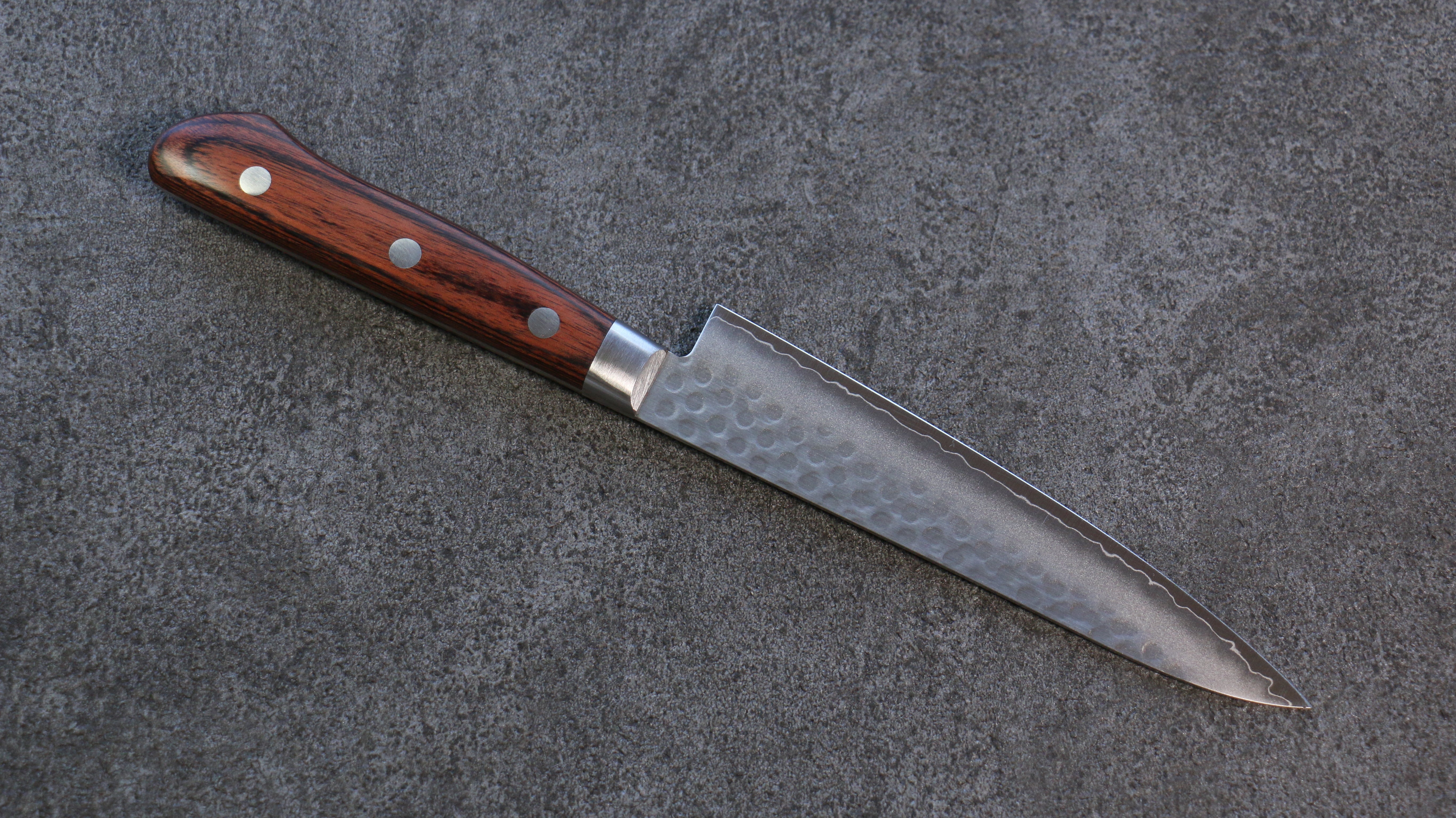清助 瑞典鋼 鎚目 多用途小刀  150mm 桃花心木 握把 - 清助刃物