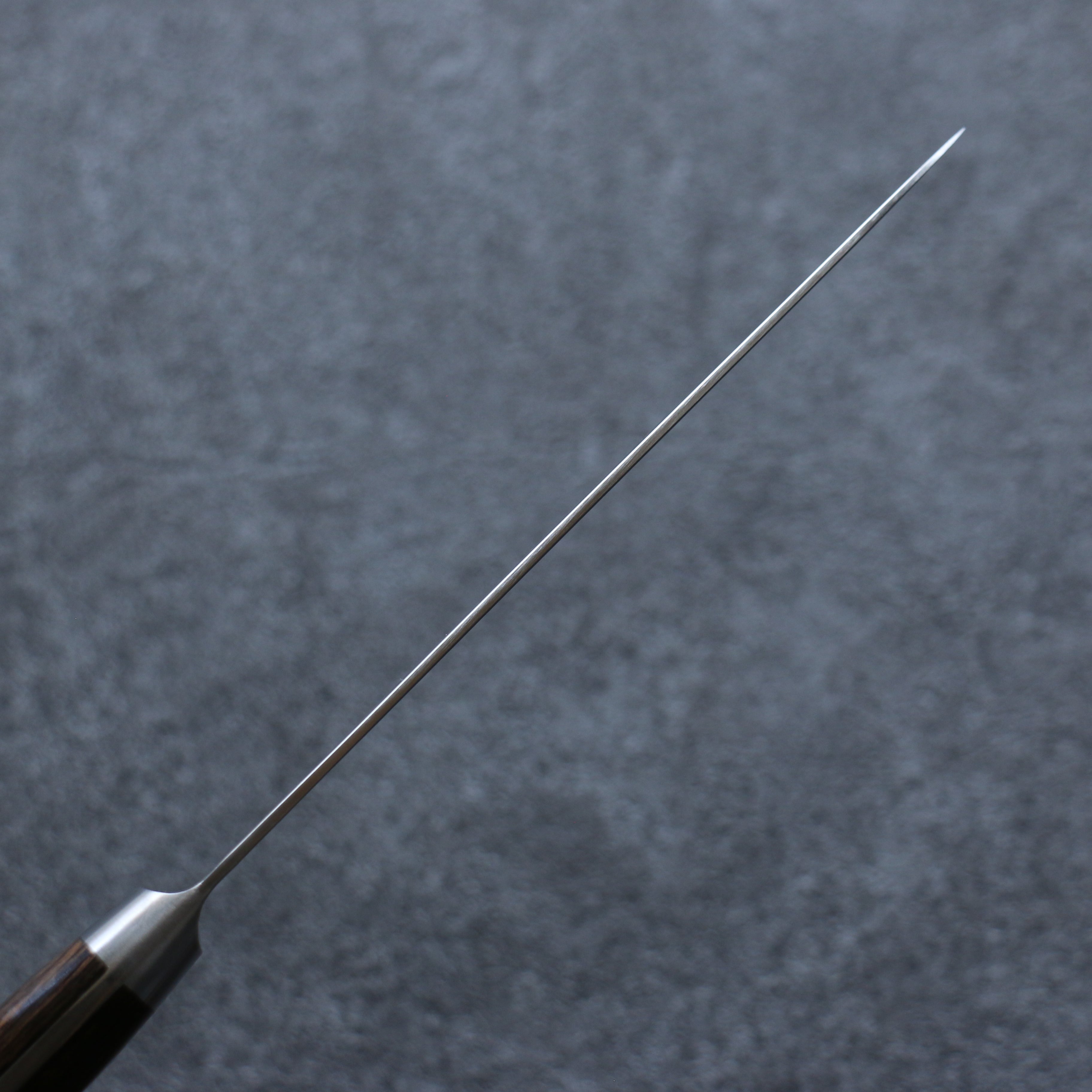 清助 海浪 AUS10 鏡面處理 大馬士革紋 多用途小刀  135mm 茶色合成木 握把 - 清助刃物