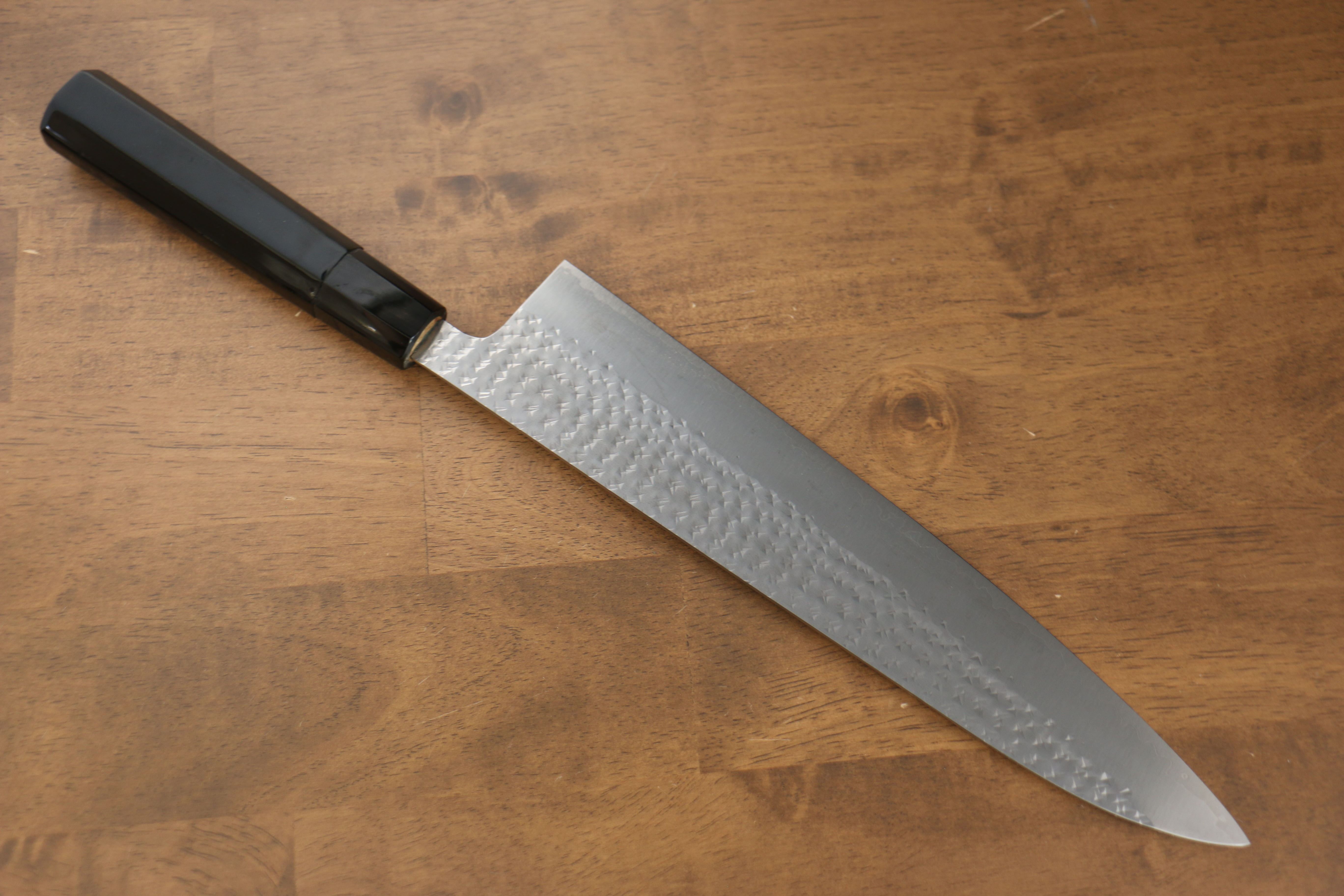 黑崎 優 閃光 SG2 鎚目 龍　沈金 牛刀  270mm 漆塗 握把 附刀鞘 - 清助刃物