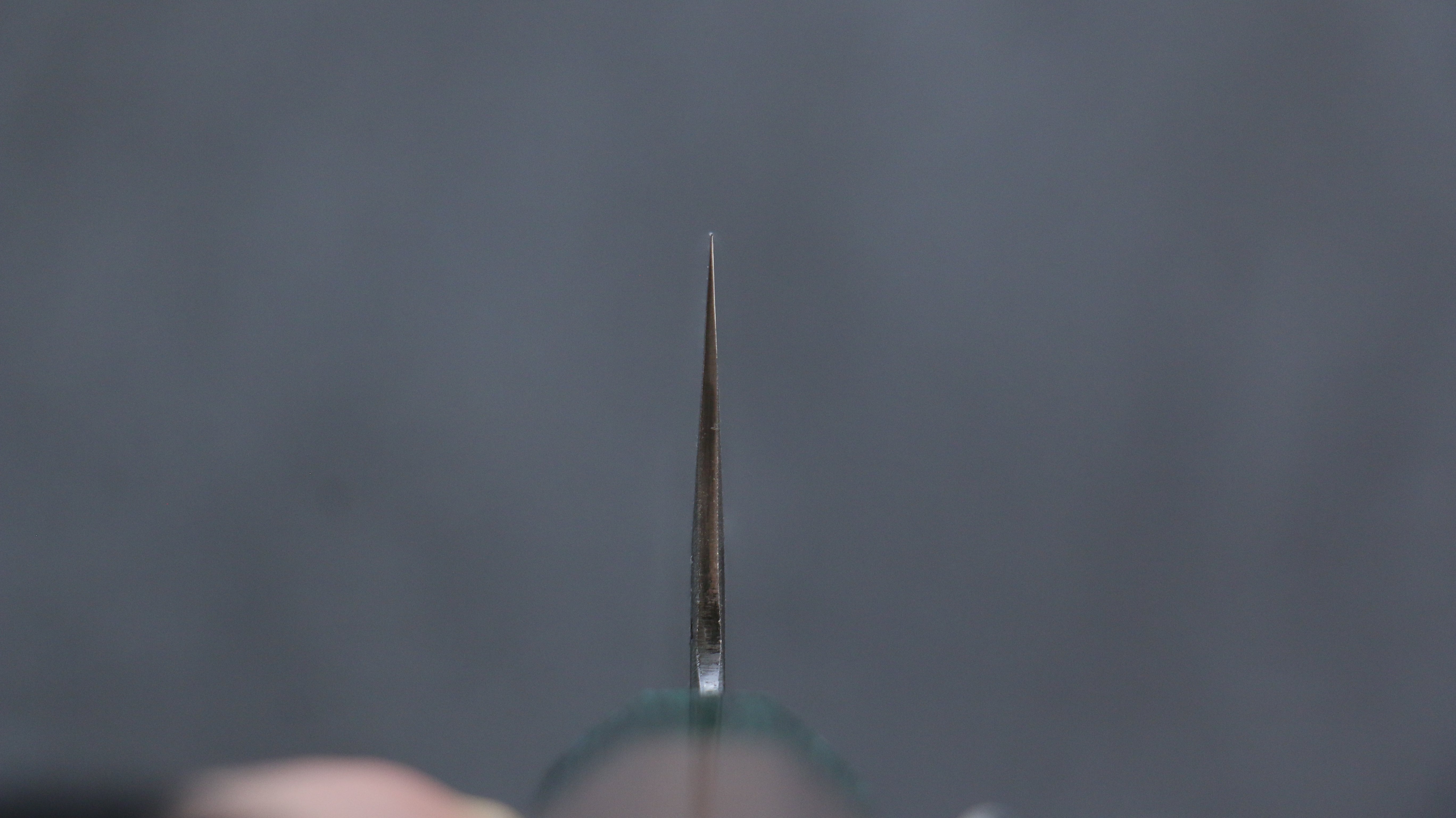 清助 超級青鋼 鎚目 三德刀  165mm 核桃木（兩側帶綠色環型設計） 握把 - 清助刃物