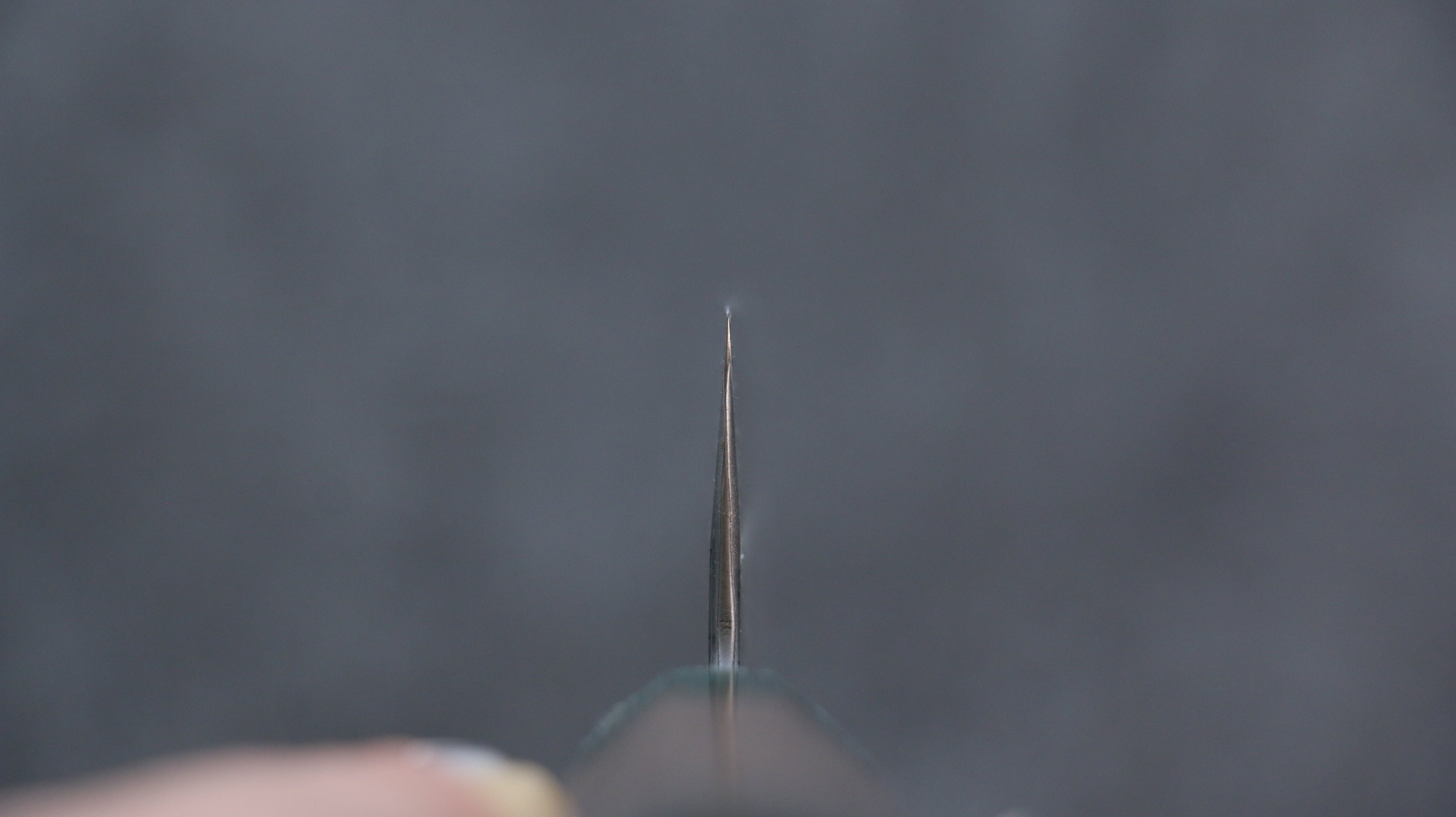 清助 超級青鋼 鎚目 菜切  165mm 核桃木（兩側帶綠色環型設計） 握把 - 清助刃物