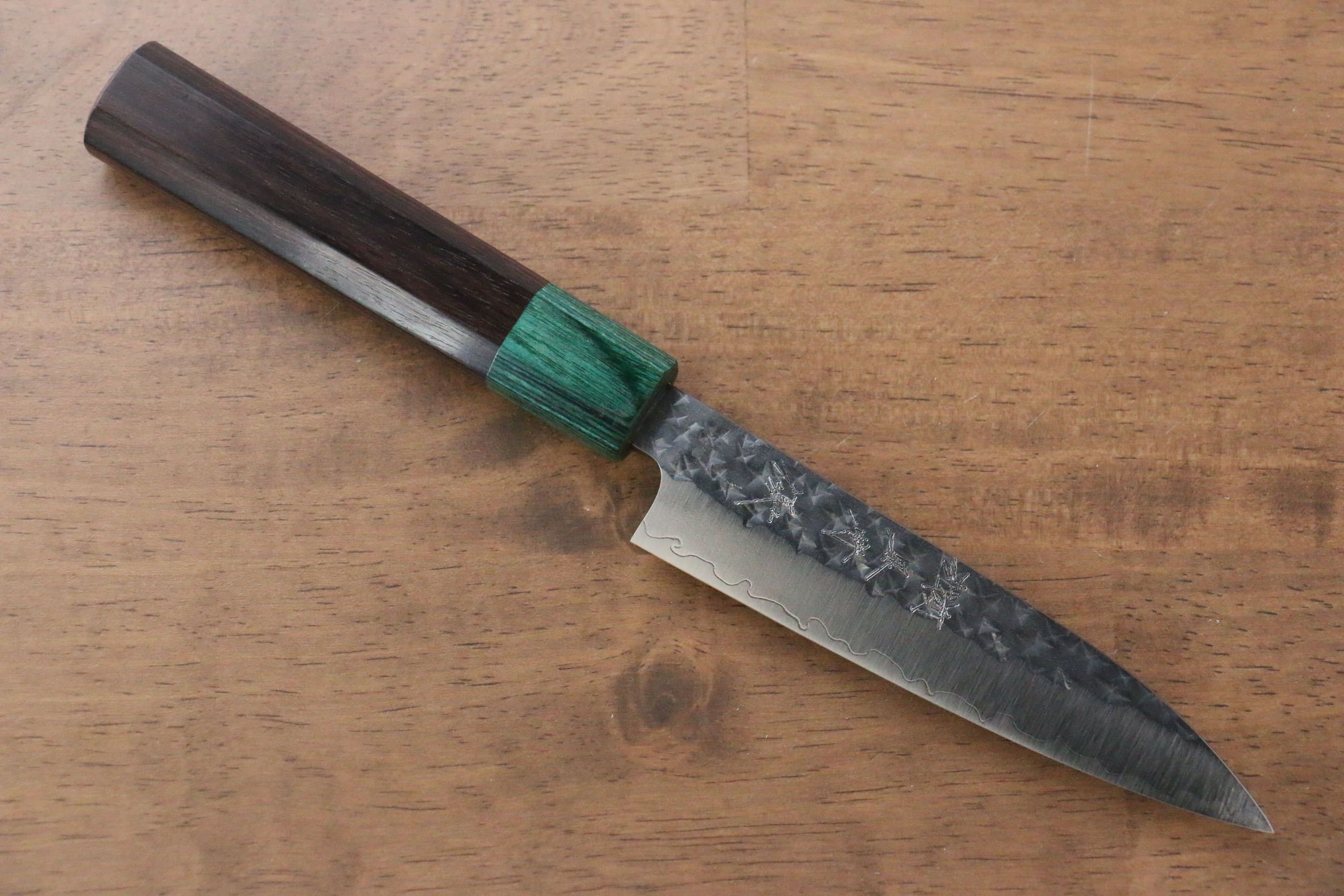 黑崎 優 閃光 SG2 鎚目 多用途小刀  120mm 紫檀木 握把 - 清助刃物