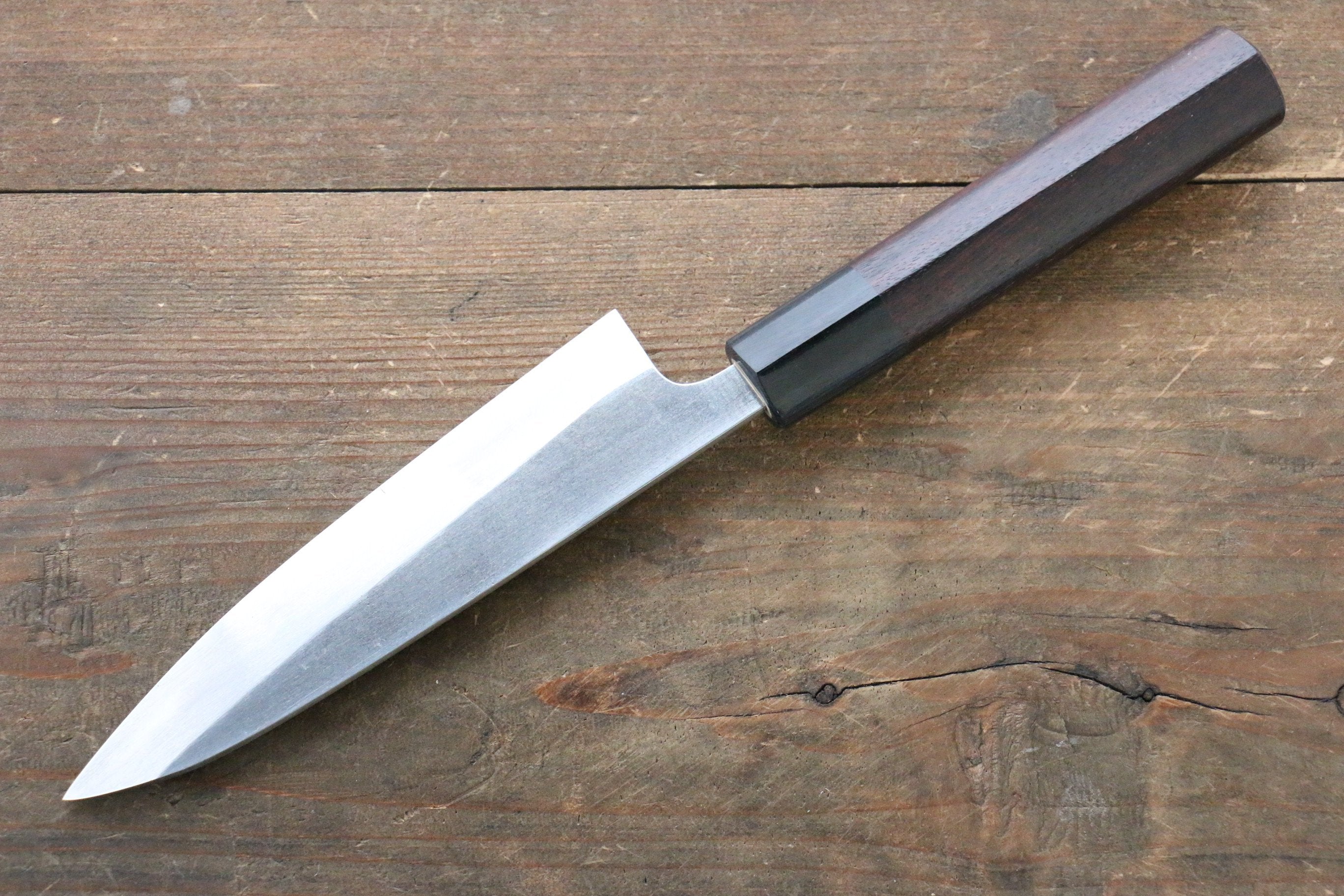 尾形 峻吾 SG2 黑打 多用途小刀 140mm 紫檀木 握把 - 清助刃物
