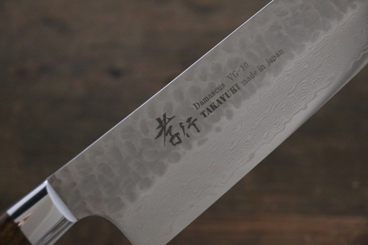 堺 孝行 VG10 33層 大馬士革紋 菜切 160mm 沙漠鐵木（杉原型） 握把 - 清助刃物