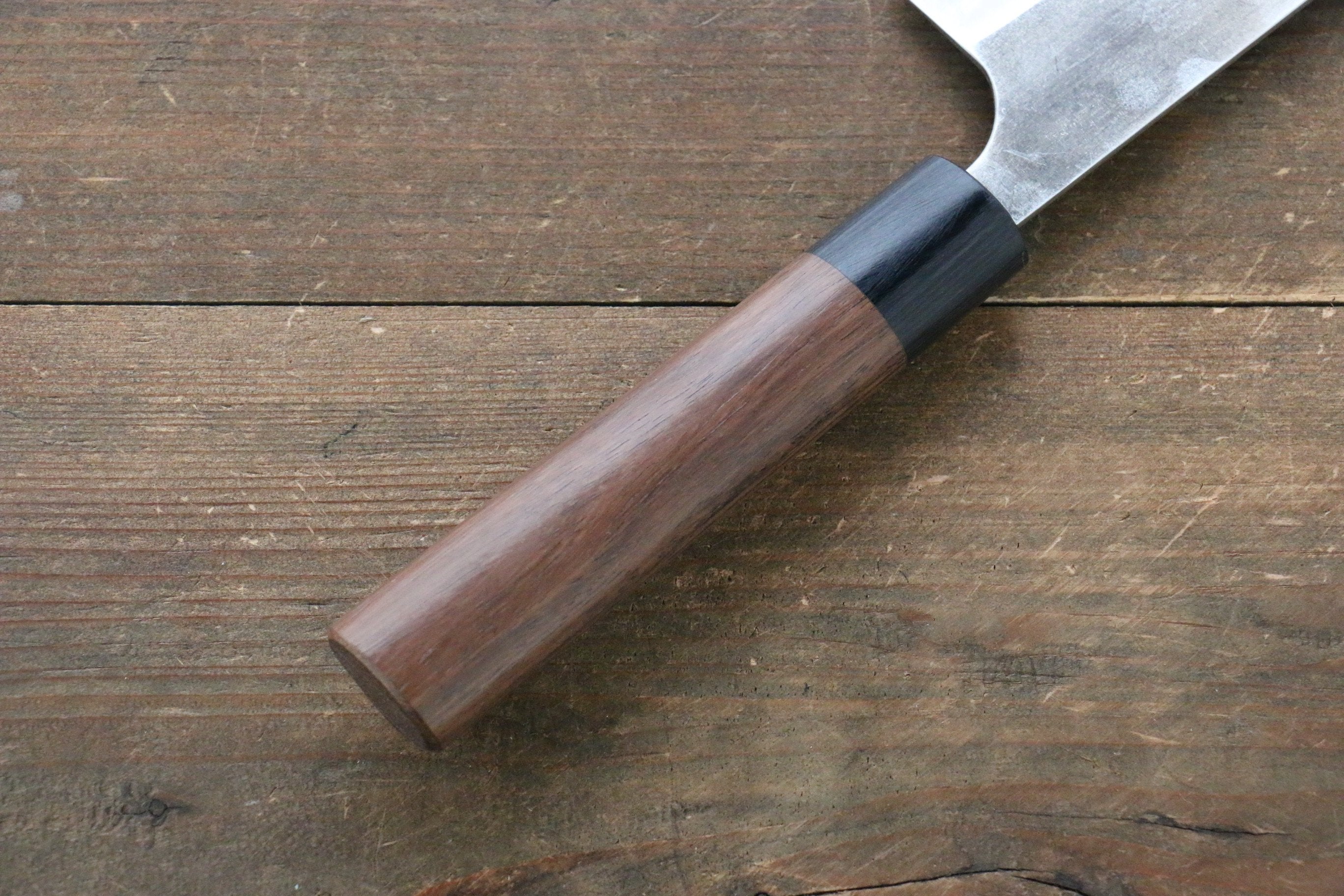 尾形 峻吾 SG2 黑打 黑打 文化刀 180mm 紫檀木 握把 - 清助刃物