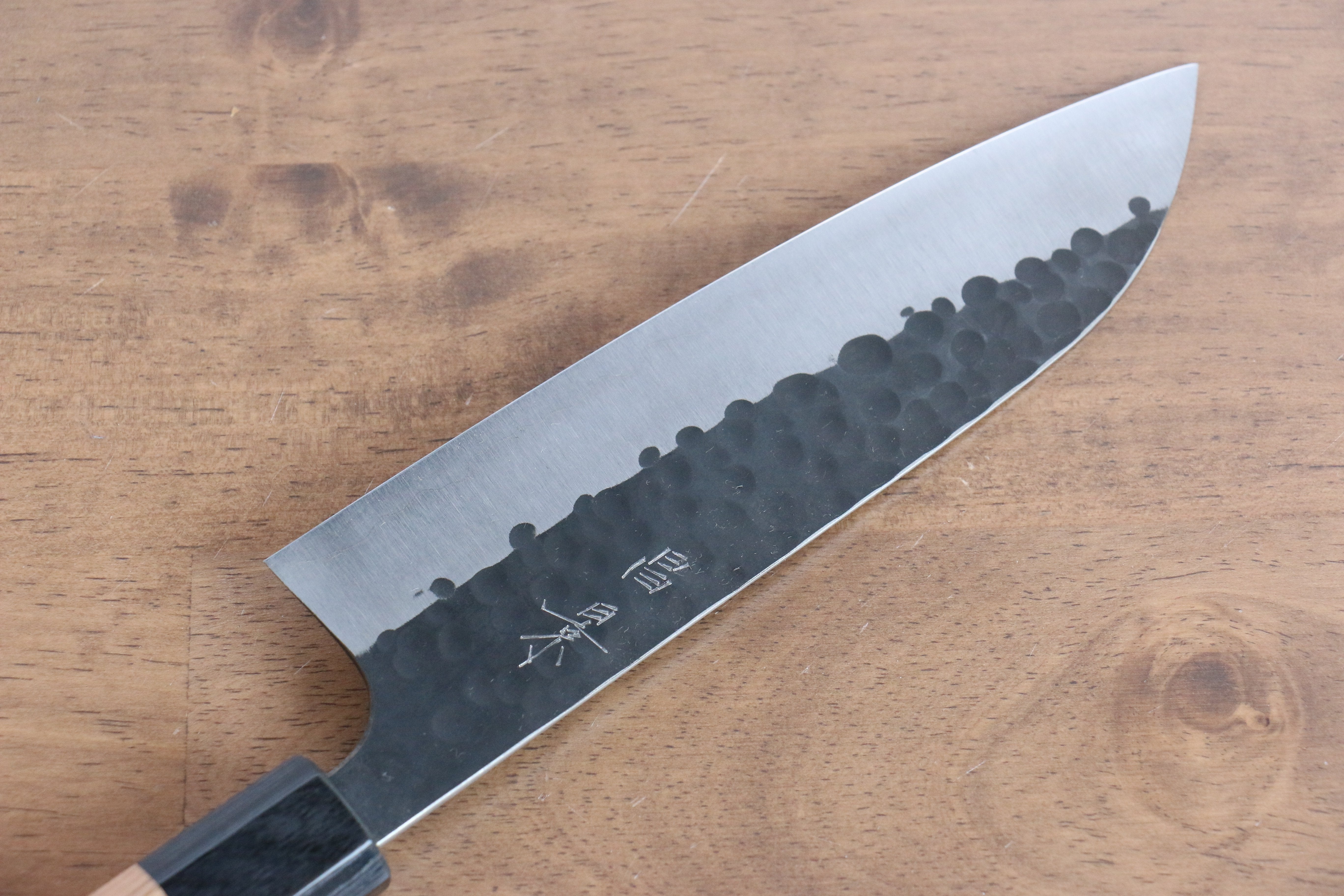 昌景 小石 超級青鋼 黑打 三德刀 165mm 美國櫻桃木 握把 - 清助刃物